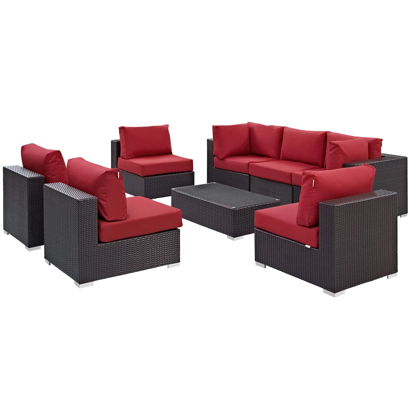 Convene 8 Piece Outdoor Patio Sectional Set by Modway