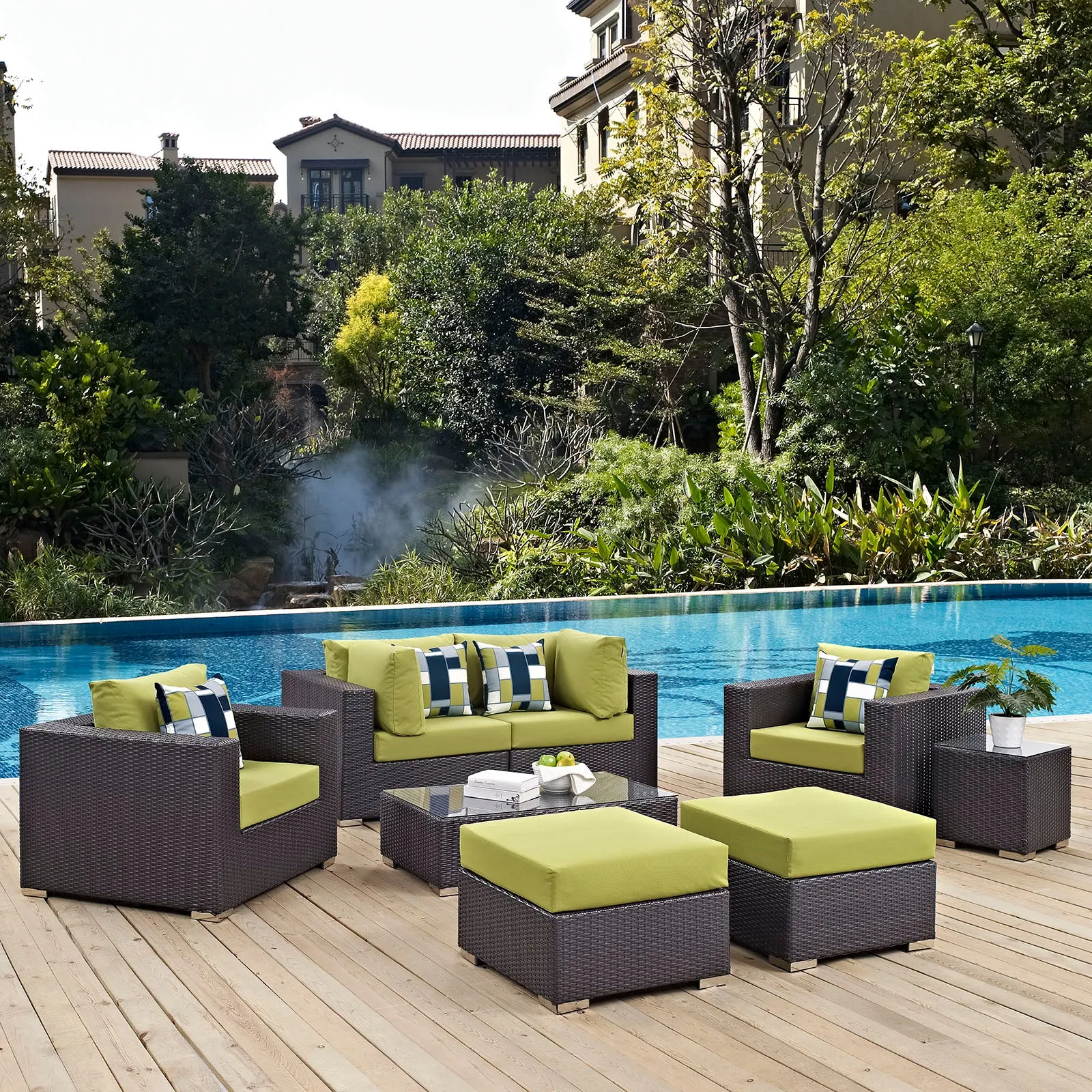Convene 8 Piece Outdoor Patio Sectional Set by Modway