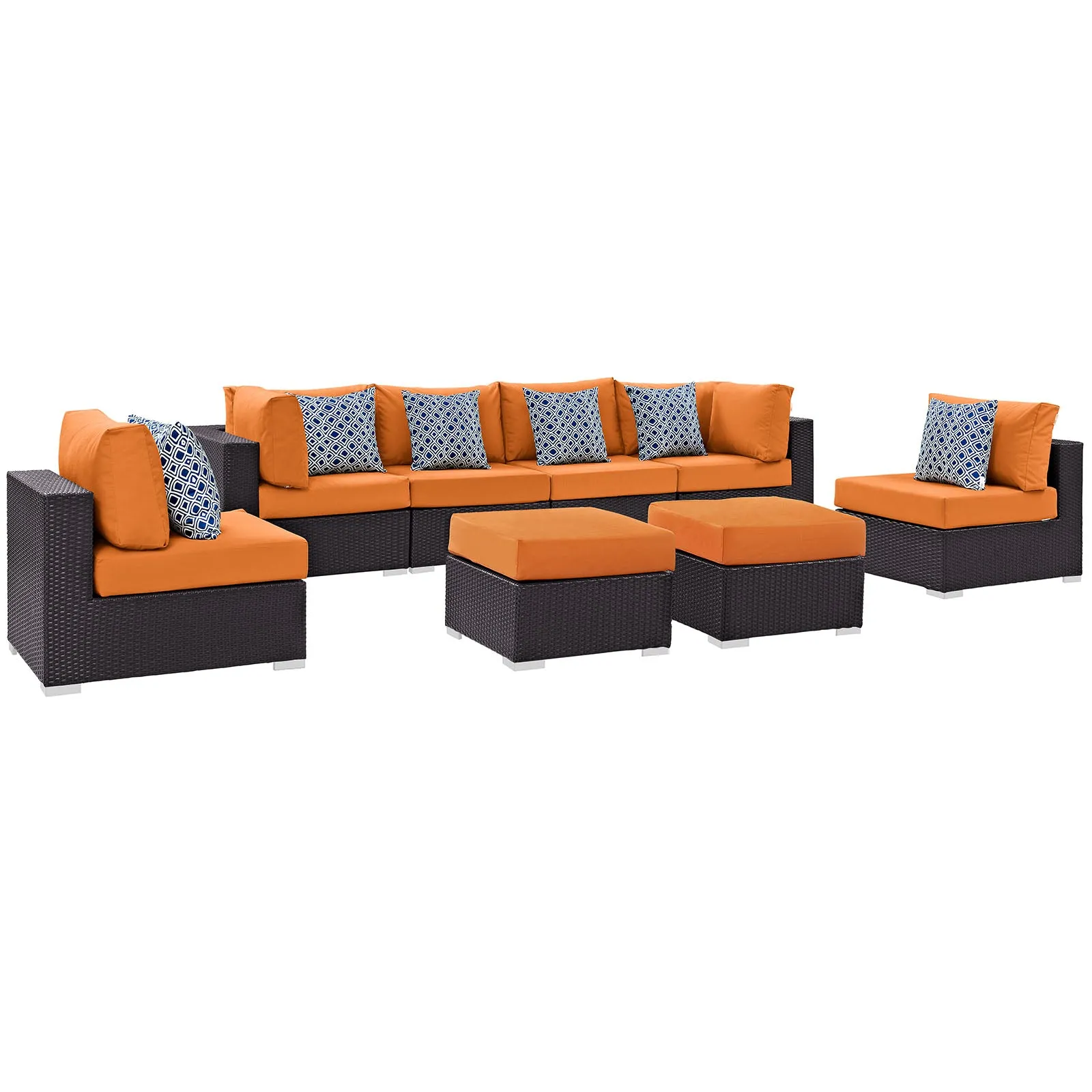 Convene 8 Piece Outdoor Patio Sectional Set by Modway