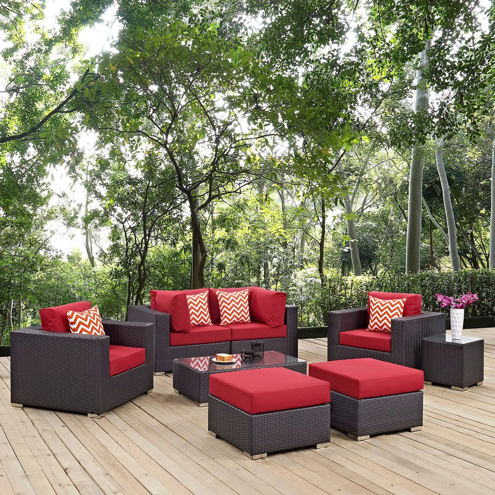 Convene 8 Piece Outdoor Patio Sectional Set by Modway