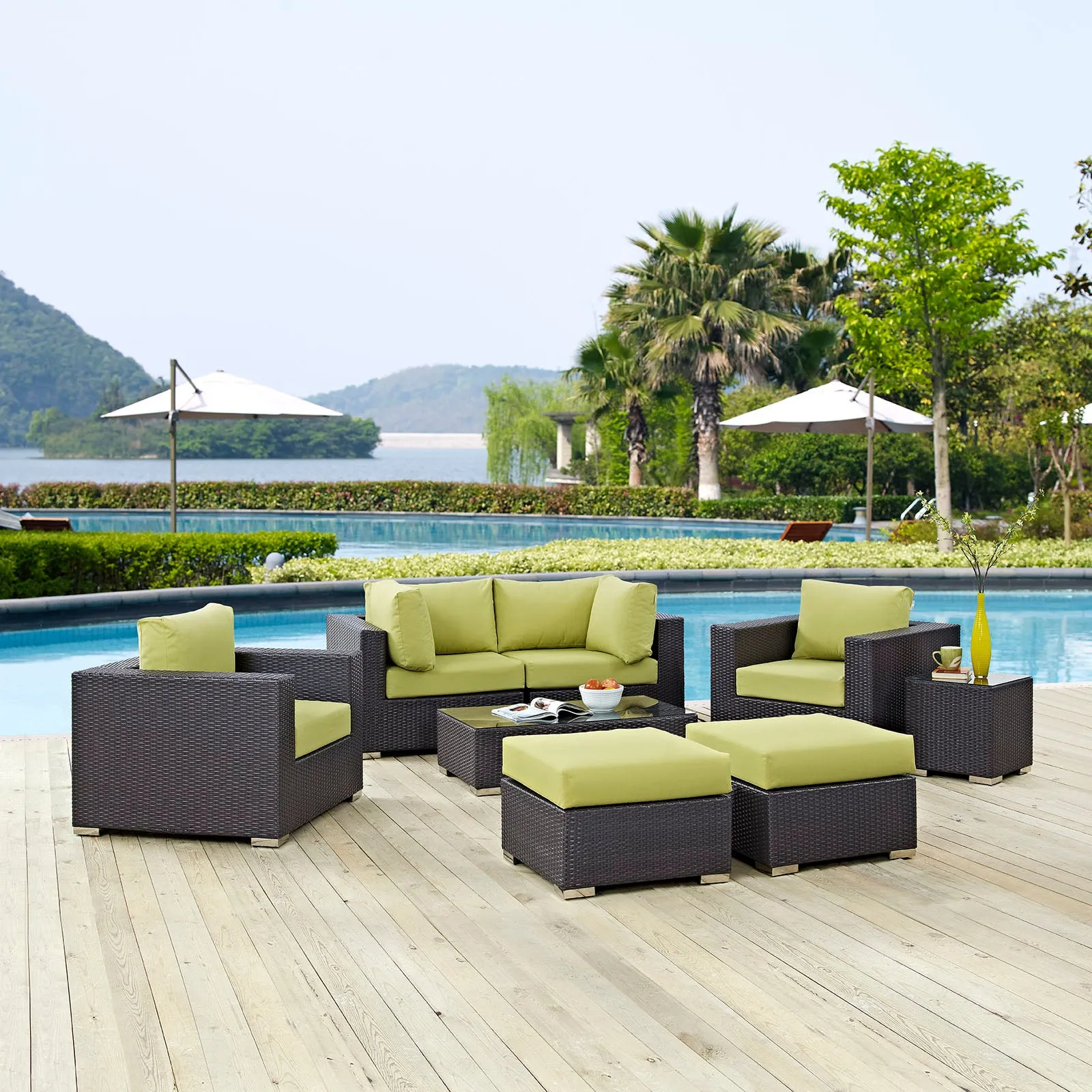 Convene 8 Piece Outdoor Patio Sectional Set by Modway