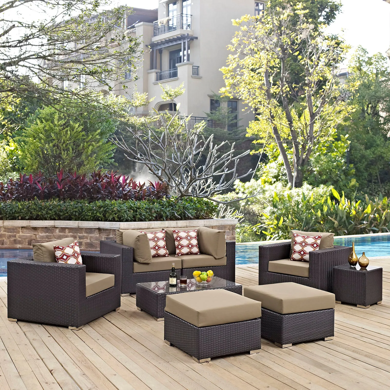 Convene 8 Piece Outdoor Patio Sectional Set by Modway