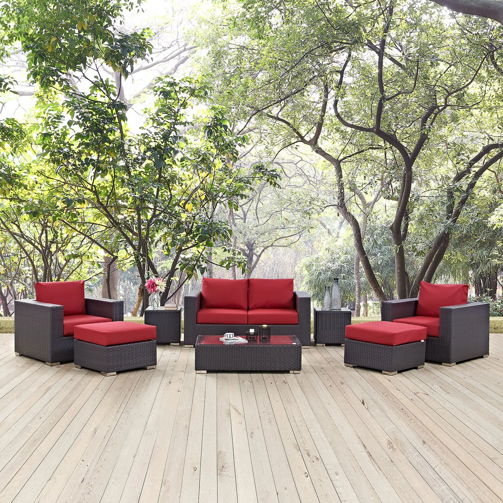 Convene 8 Piece Outdoor Patio Sofa Set by Modway