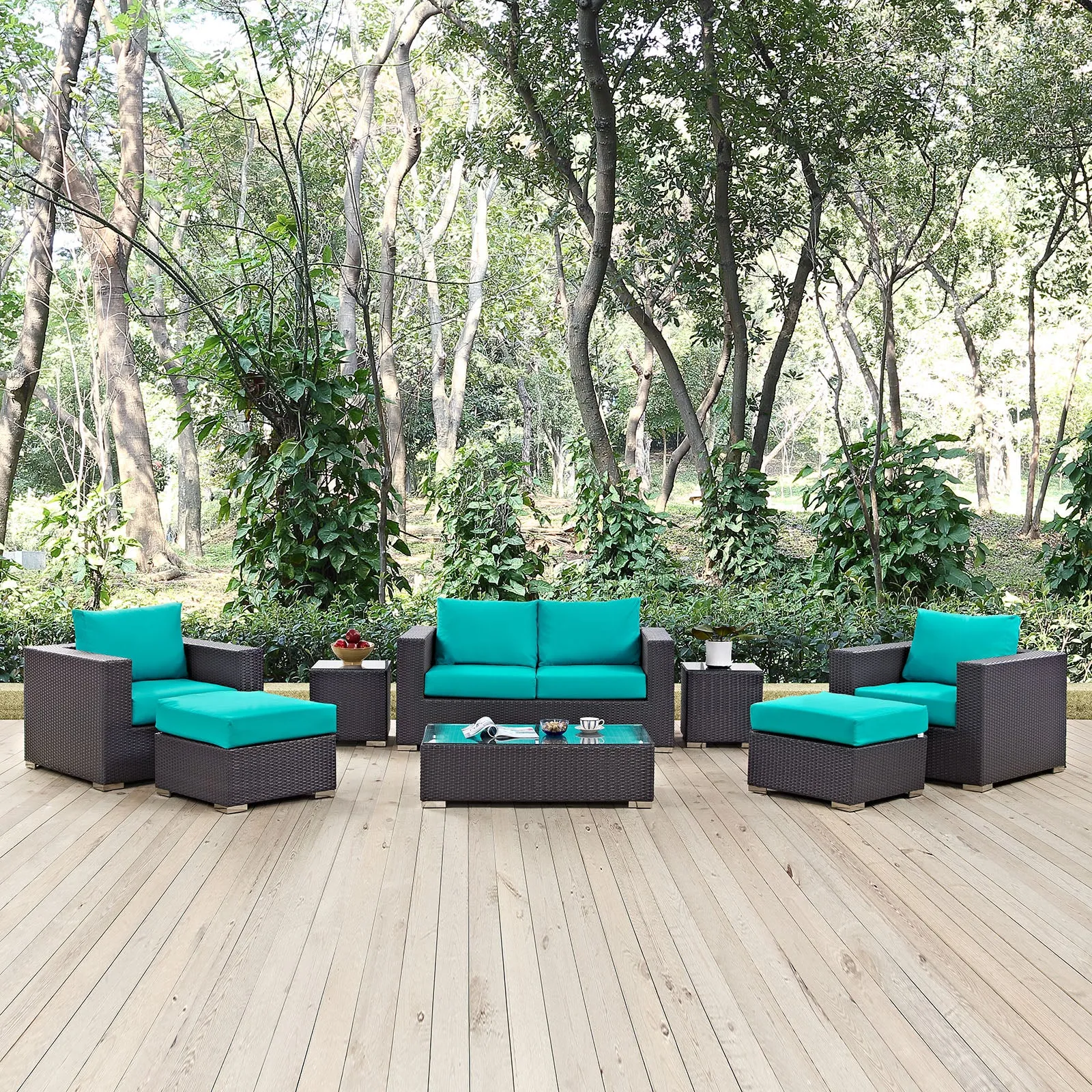 Convene 8 Piece Outdoor Patio Sofa Set by Modway