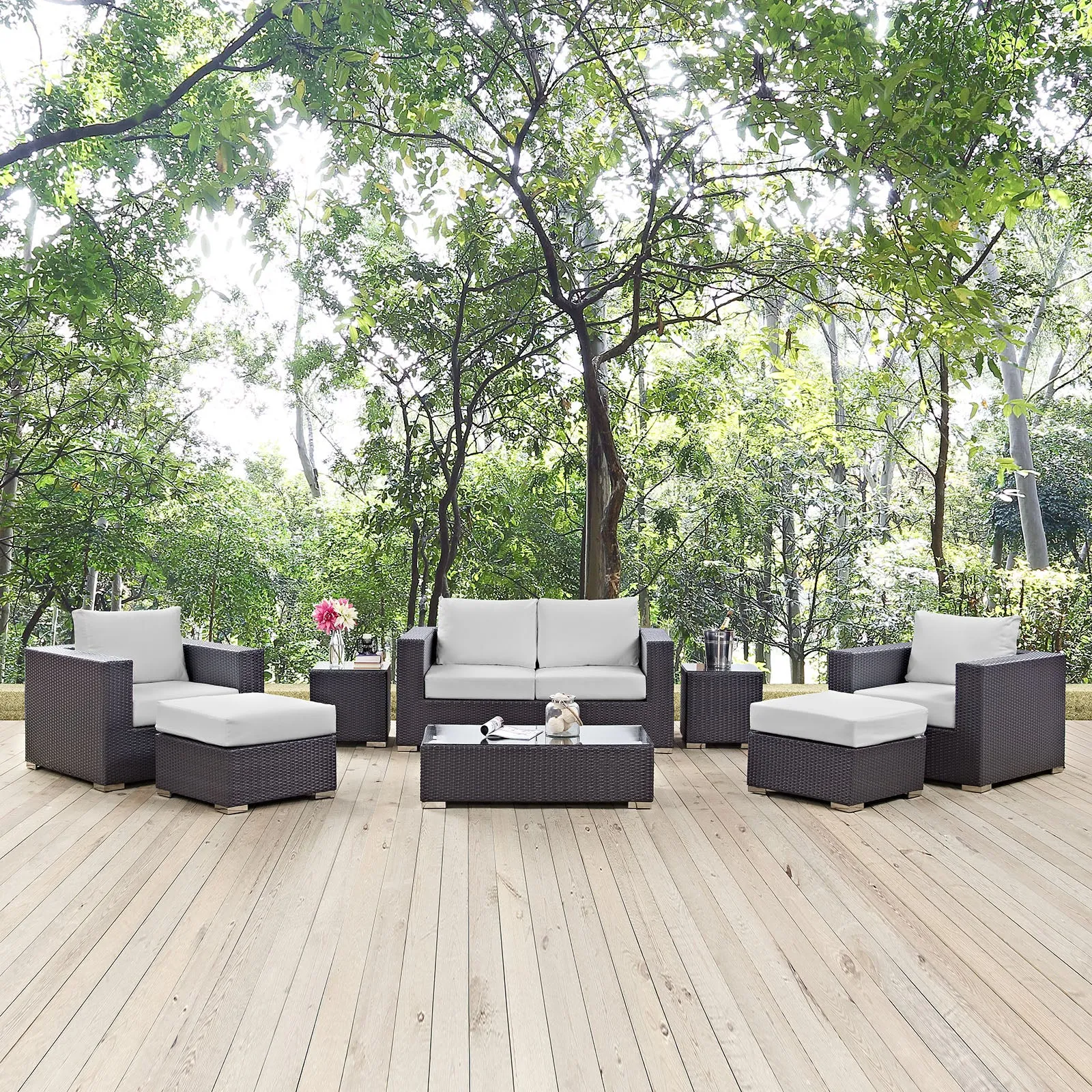 Convene 8 Piece Outdoor Patio Sofa Set by Modway