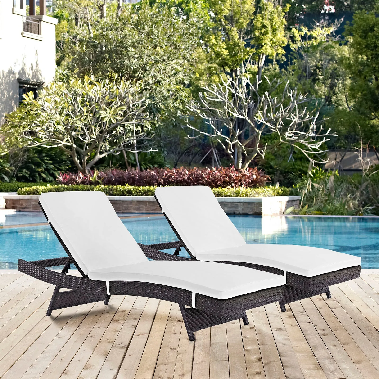 Convene Chaise Outdoor Patio Set of 2 by Modway
