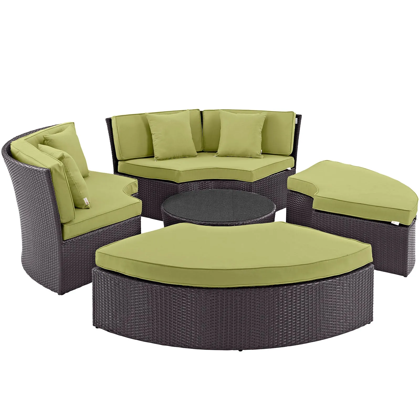 Convene Circular Outdoor Patio Daybed Set by Modway