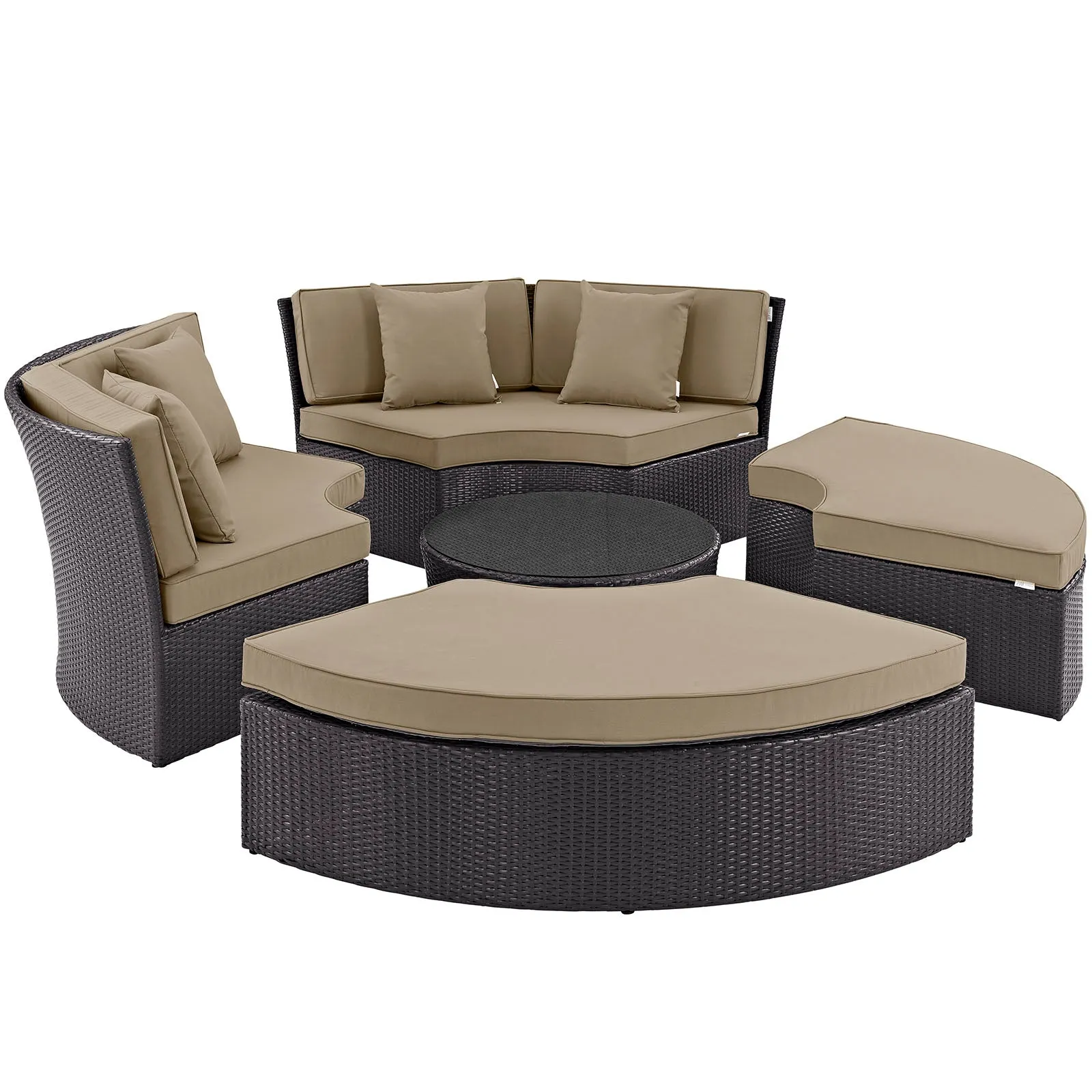 Convene Circular Outdoor Patio Daybed Set by Modway