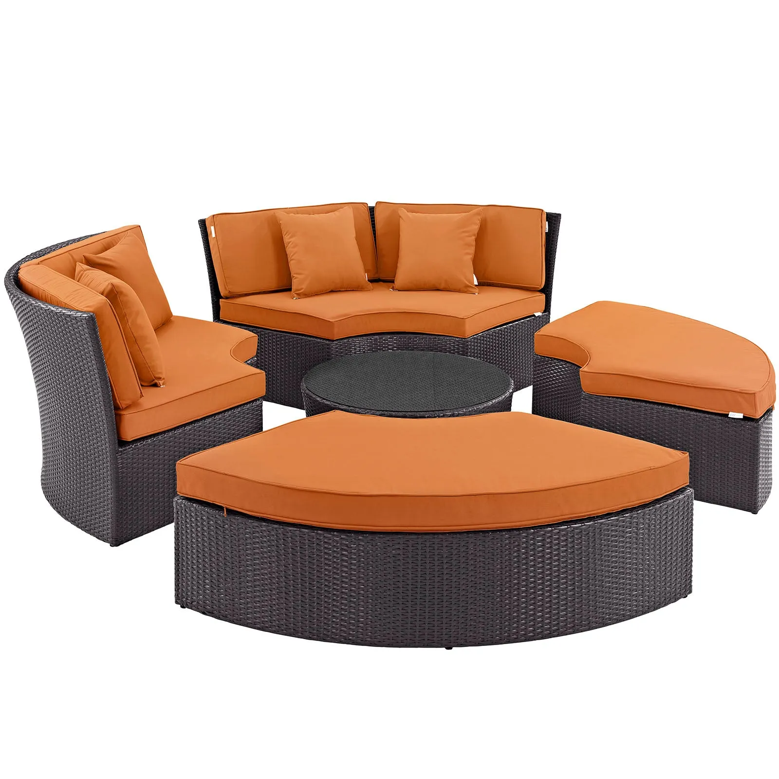 Convene Circular Outdoor Patio Daybed Set by Modway