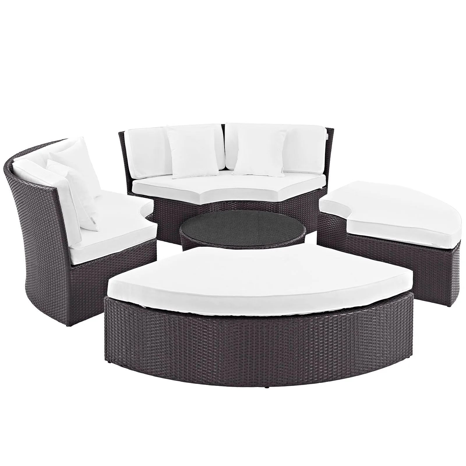 Convene Circular Outdoor Patio Daybed Set by Modway