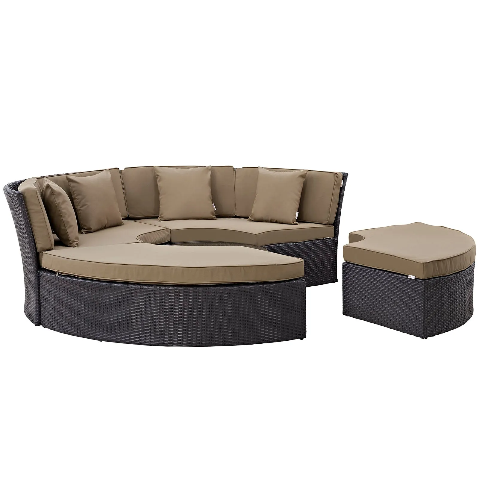 Convene Circular Outdoor Patio Daybed Set by Modway