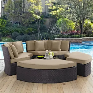 Convene Circular Outdoor Patio Daybed Set by Modway