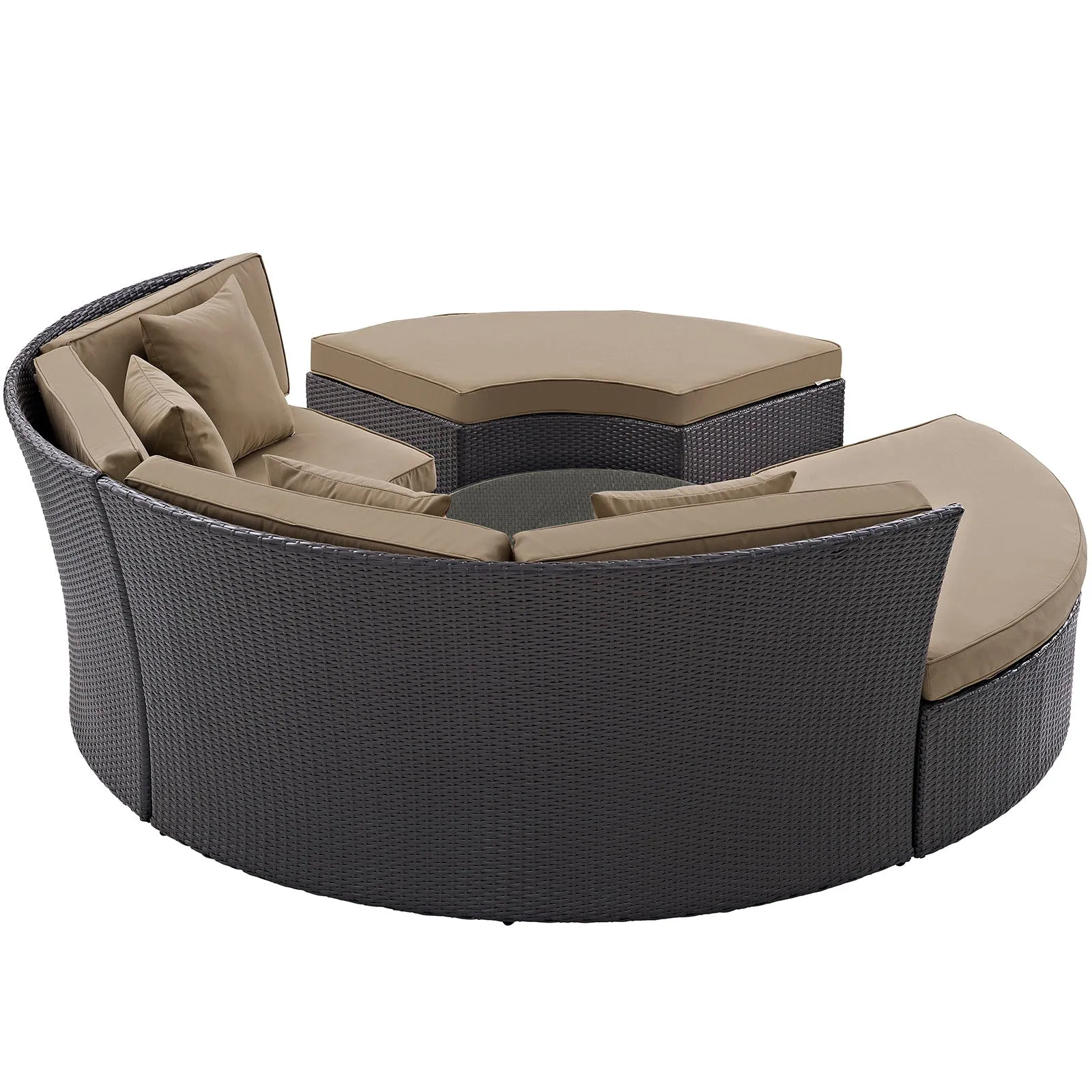 Convene Circular Outdoor Patio Daybed Set by Modway