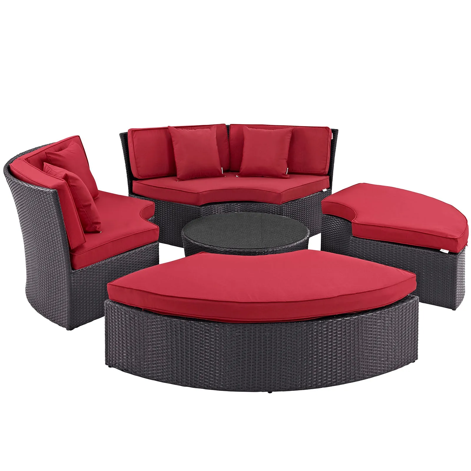 Convene Circular Outdoor Patio Daybed Set by Modway