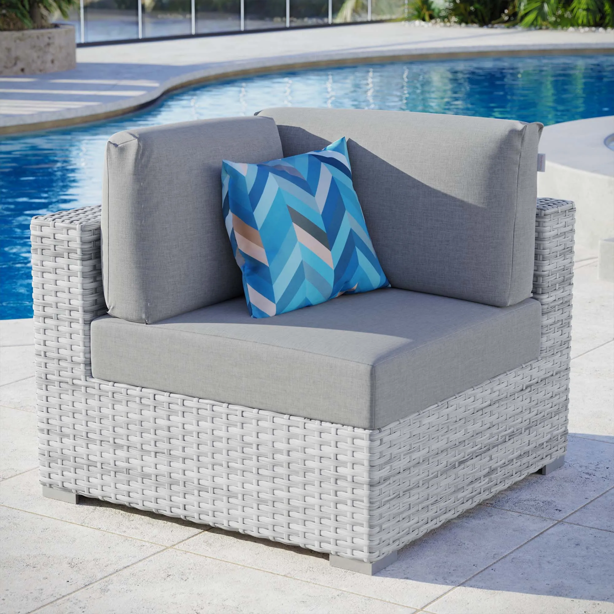 Convene Outdoor Patio Corner Chair by Modway
