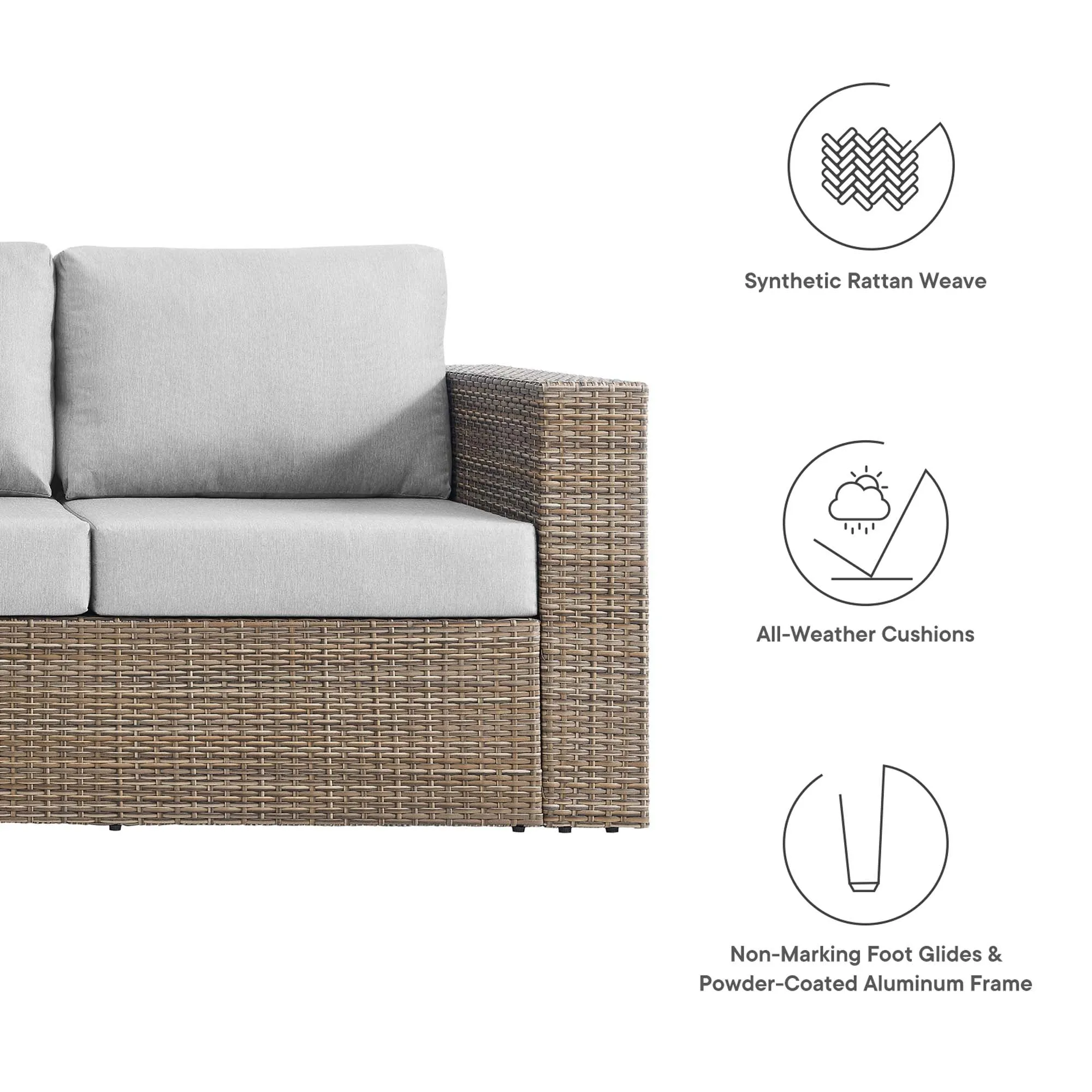 Convene Outdoor Patio Outdoor Patio Sofa by Modway