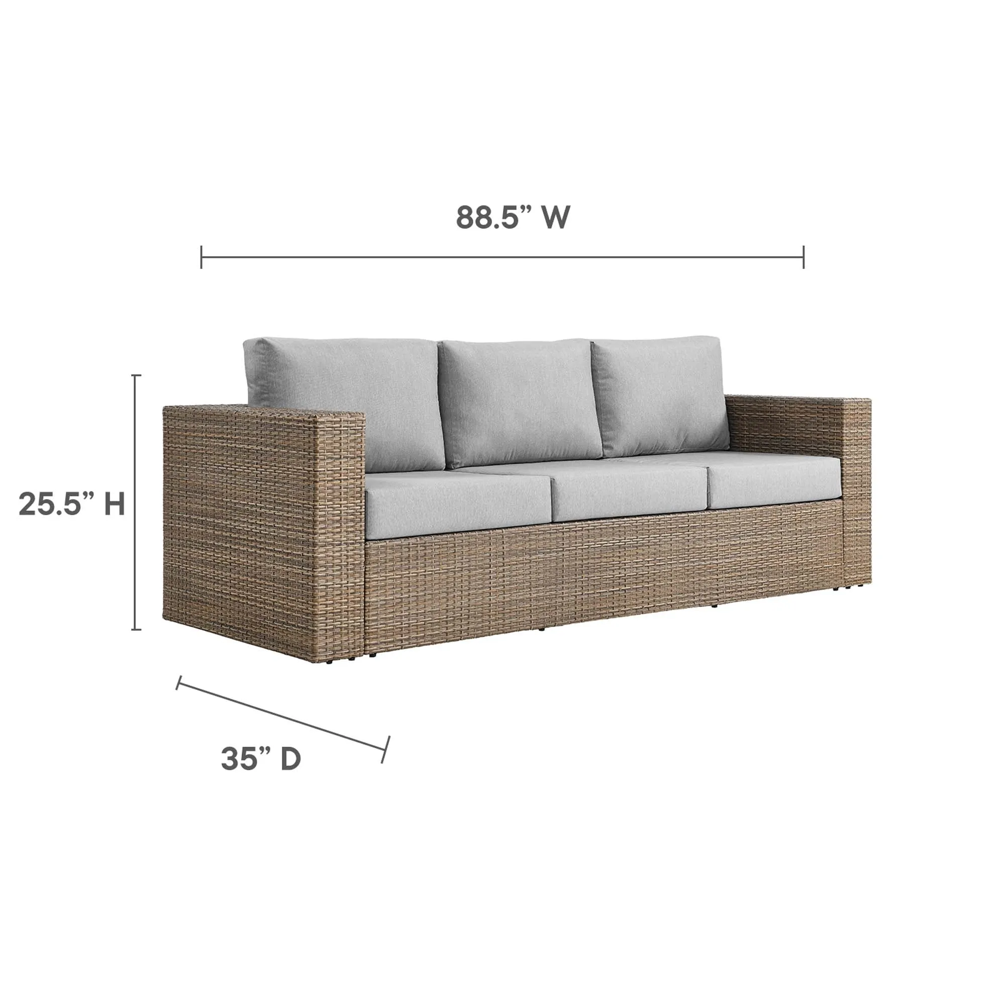 Convene Outdoor Patio Outdoor Patio Sofa by Modway