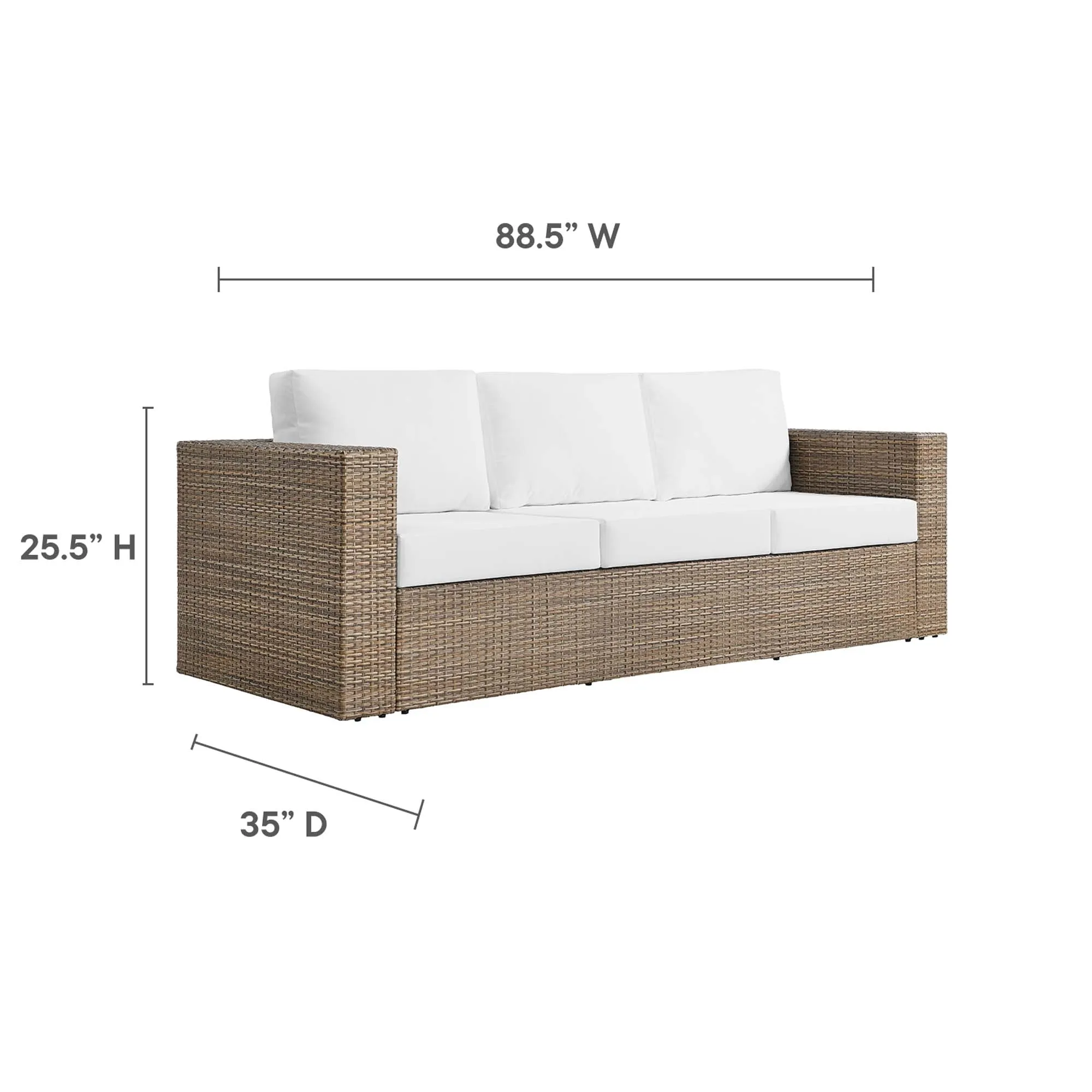 Convene Outdoor Patio Outdoor Patio Sofa by Modway