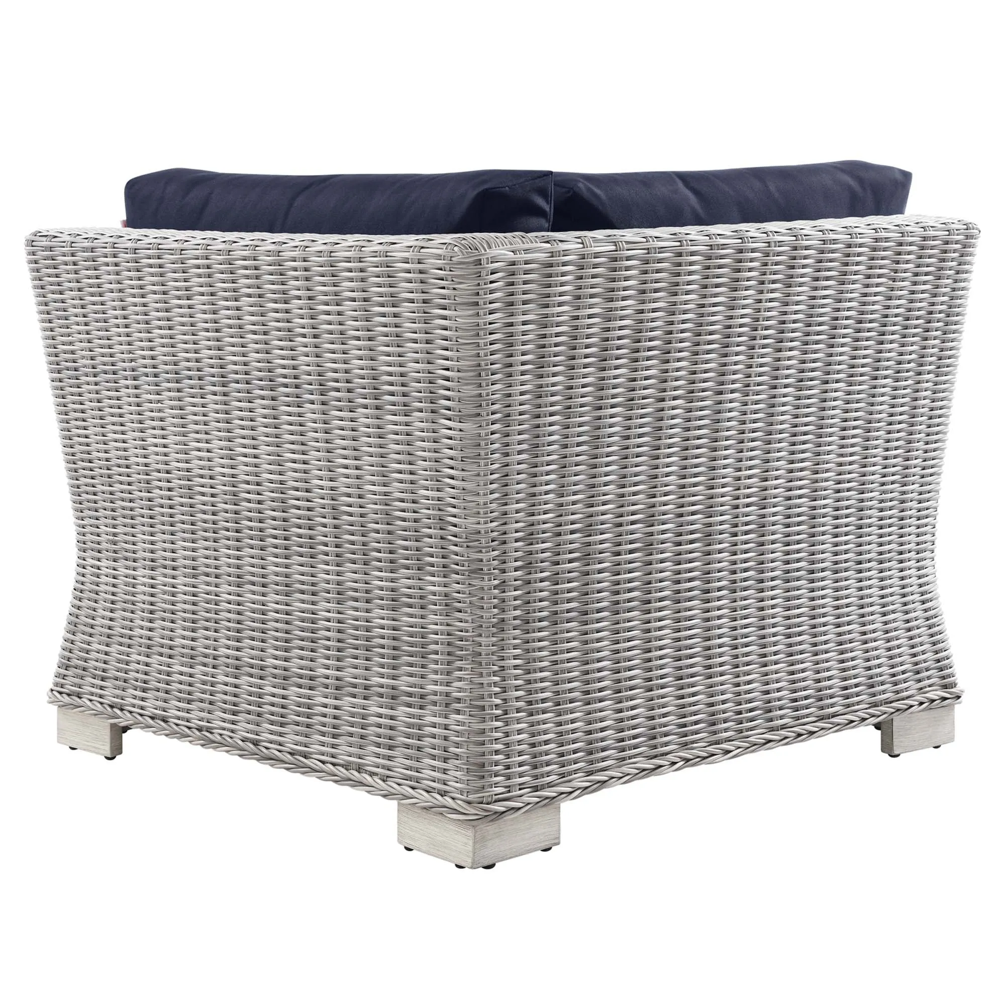 Conway Outdoor Patio Wicker Rattan Corner Chair by Modway