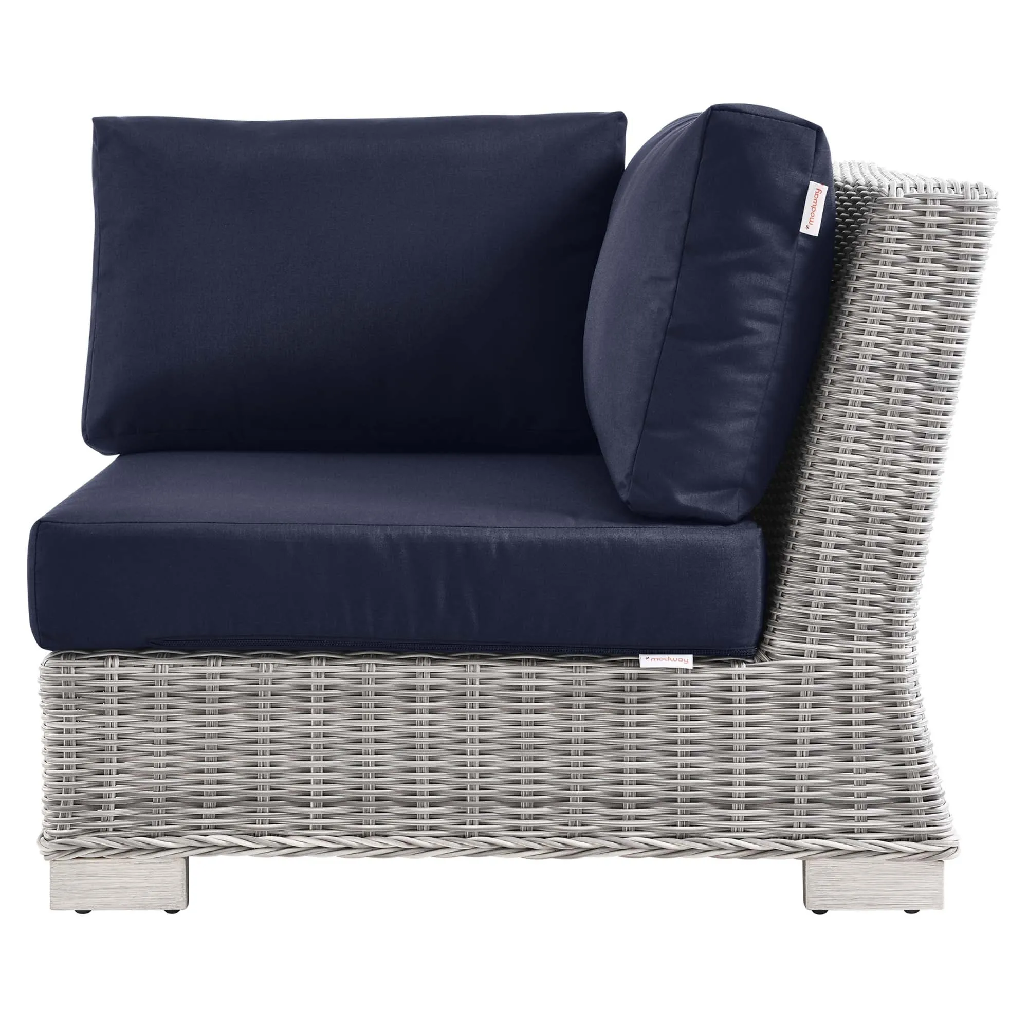 Conway Outdoor Patio Wicker Rattan Corner Chair by Modway