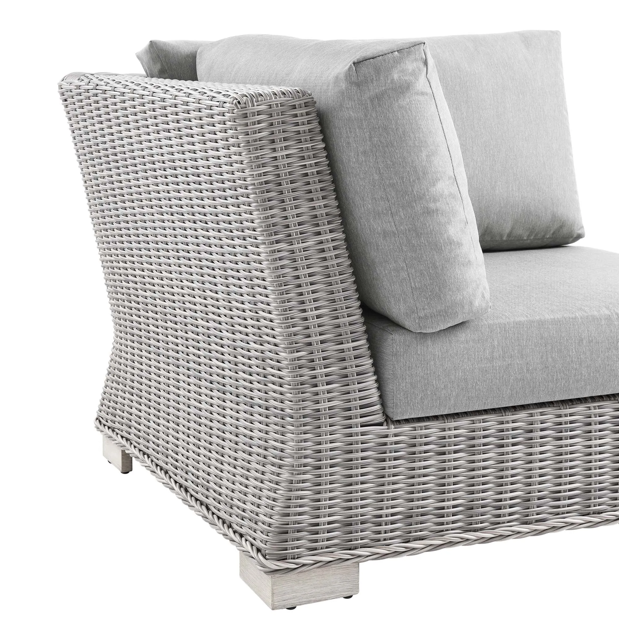 Conway Outdoor Patio Wicker Rattan Corner Chair by Modway