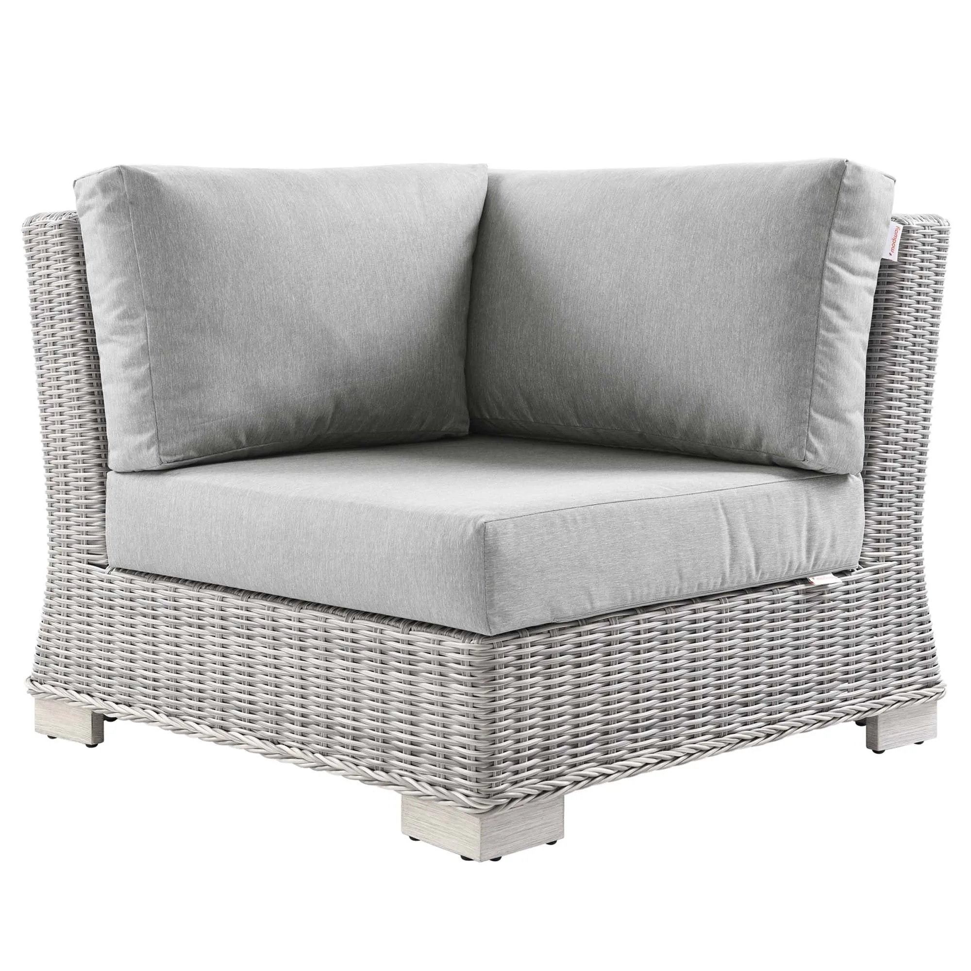 Conway Outdoor Patio Wicker Rattan Corner Chair by Modway