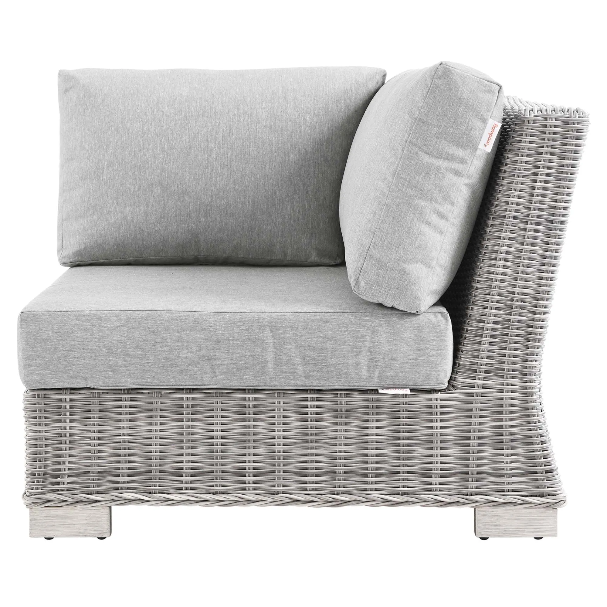 Conway Outdoor Patio Wicker Rattan Corner Chair by Modway