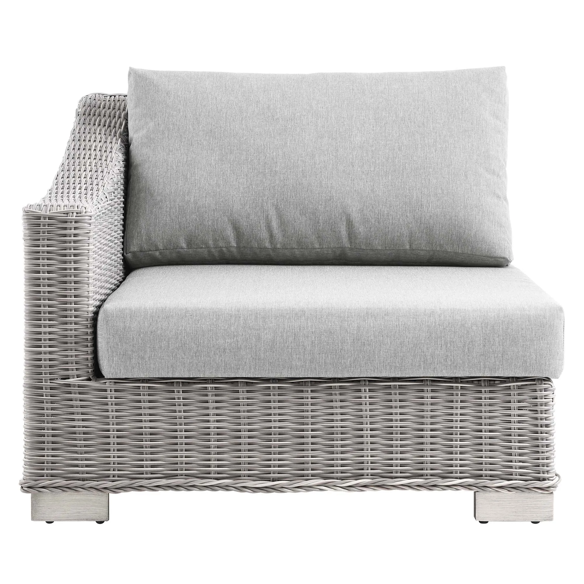 Conway Outdoor Patio Wicker Rattan Left-Arm Chair by Modway