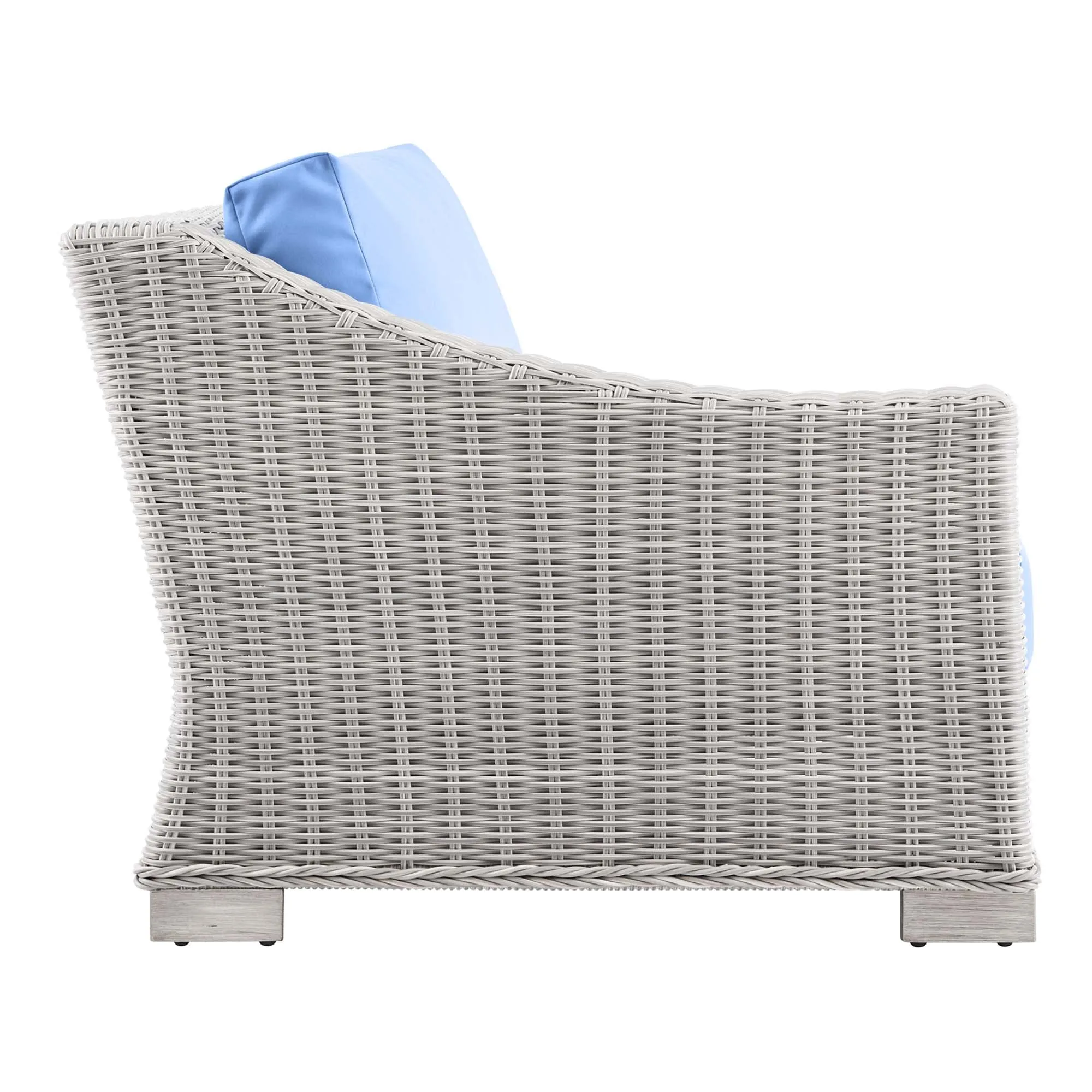 Conway Outdoor Patio Wicker Rattan Left-Arm Chair by Modway