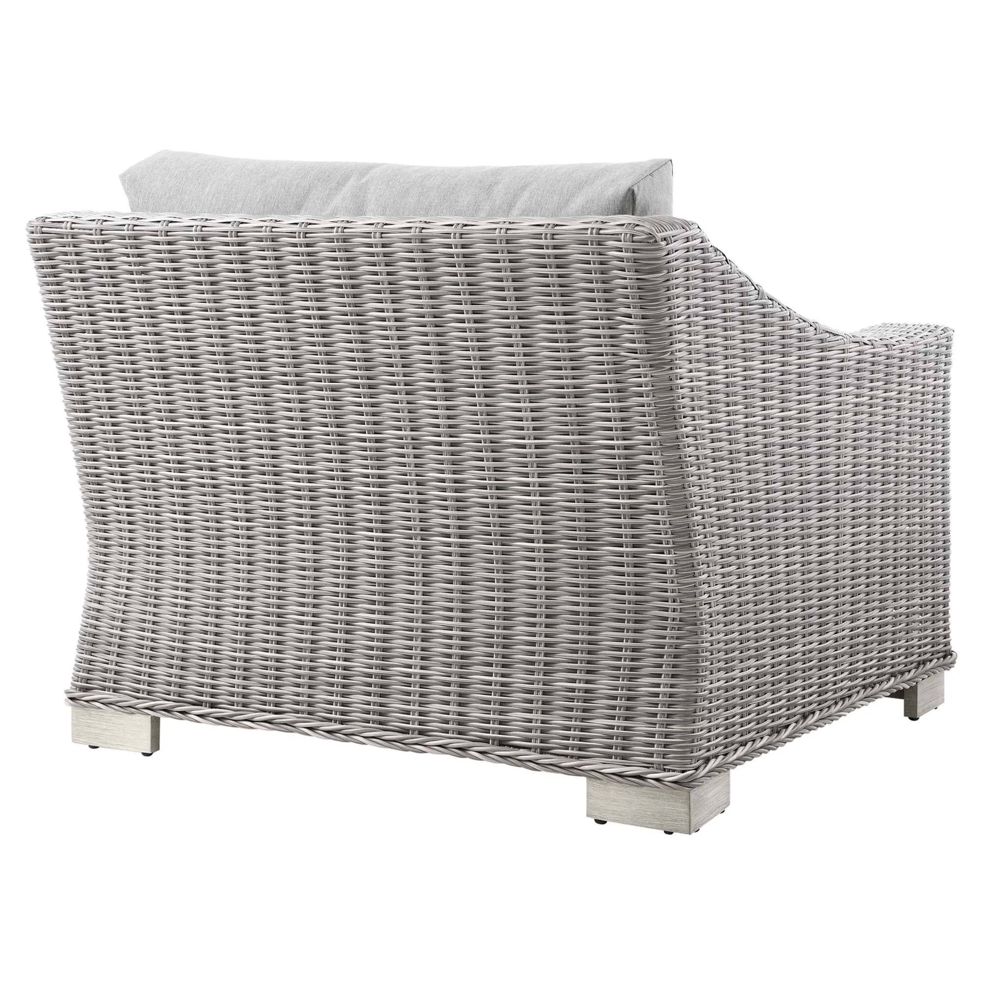 Conway Outdoor Patio Wicker Rattan Left-Arm Chair by Modway