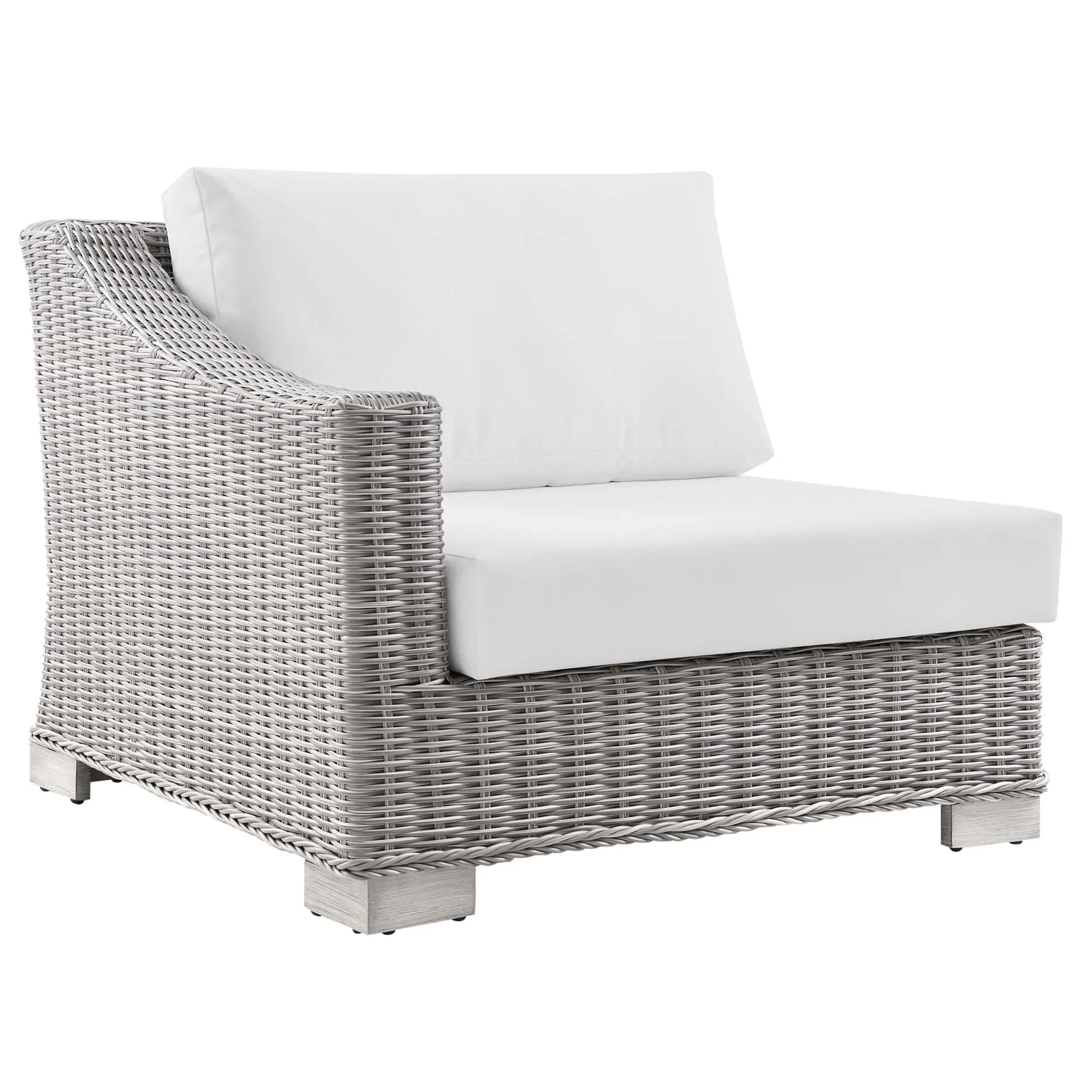 Conway Outdoor Patio Wicker Rattan Left-Arm Chair by Modway