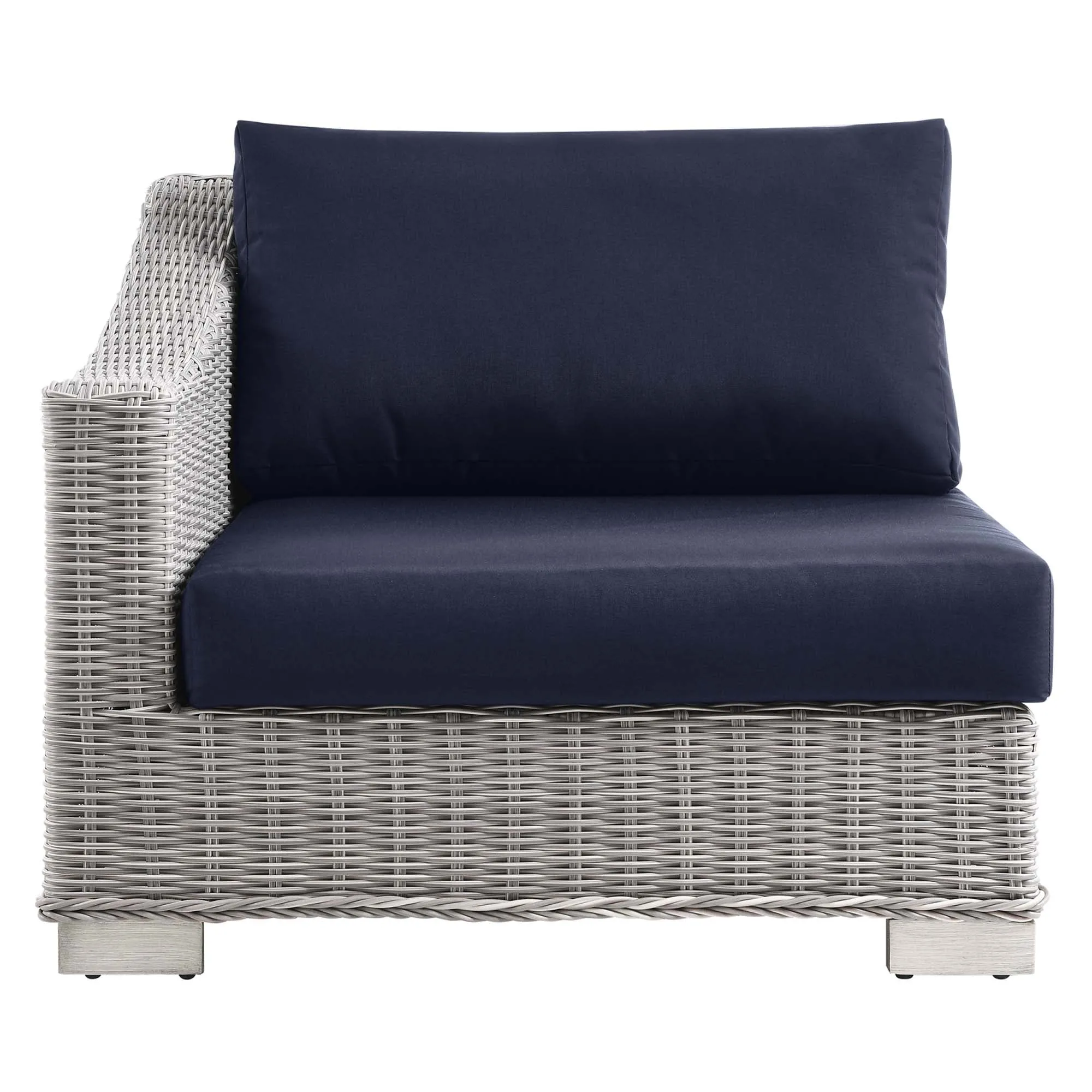 Conway Outdoor Patio Wicker Rattan Left-Arm Chair by Modway