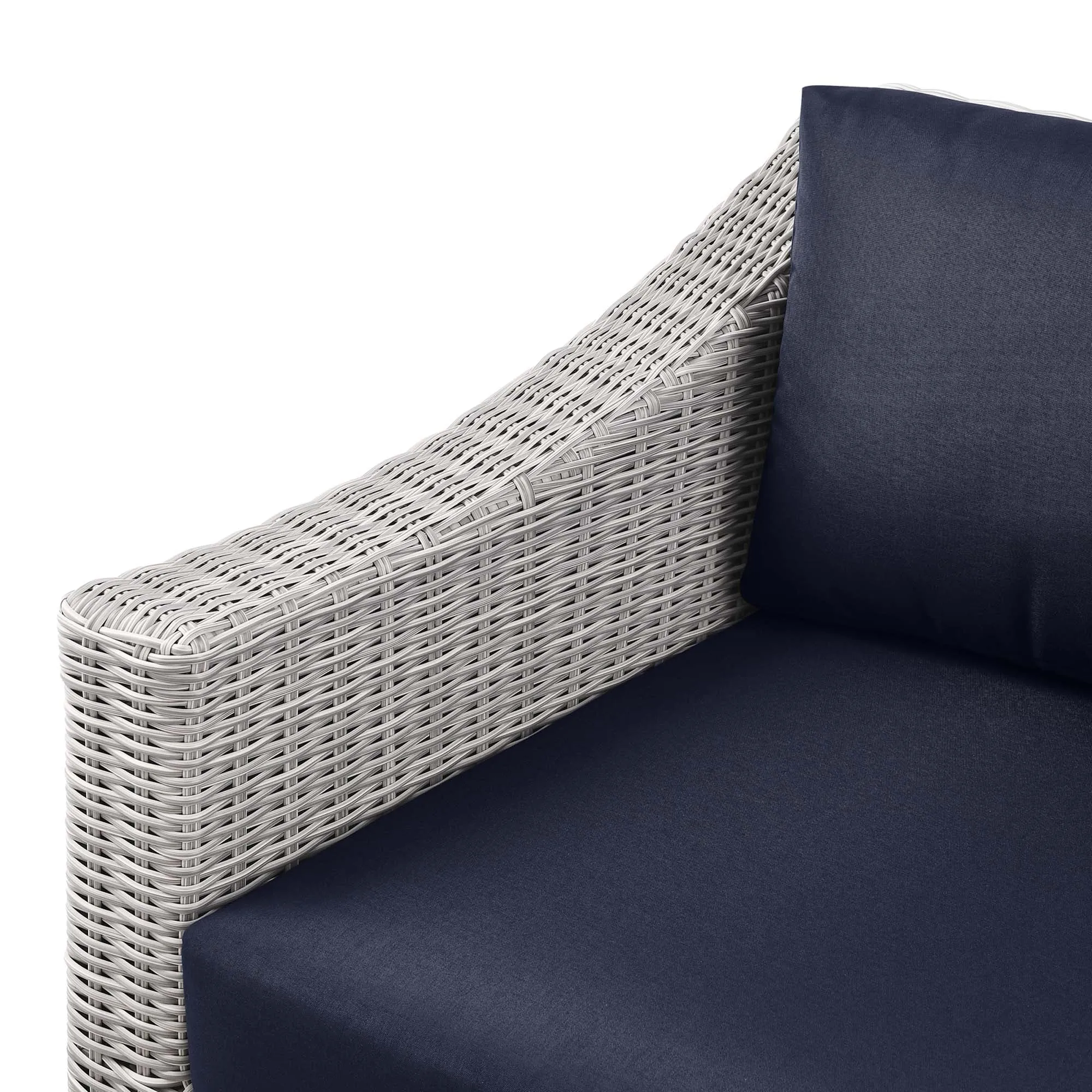 Conway Outdoor Patio Wicker Rattan Left-Arm Chair by Modway