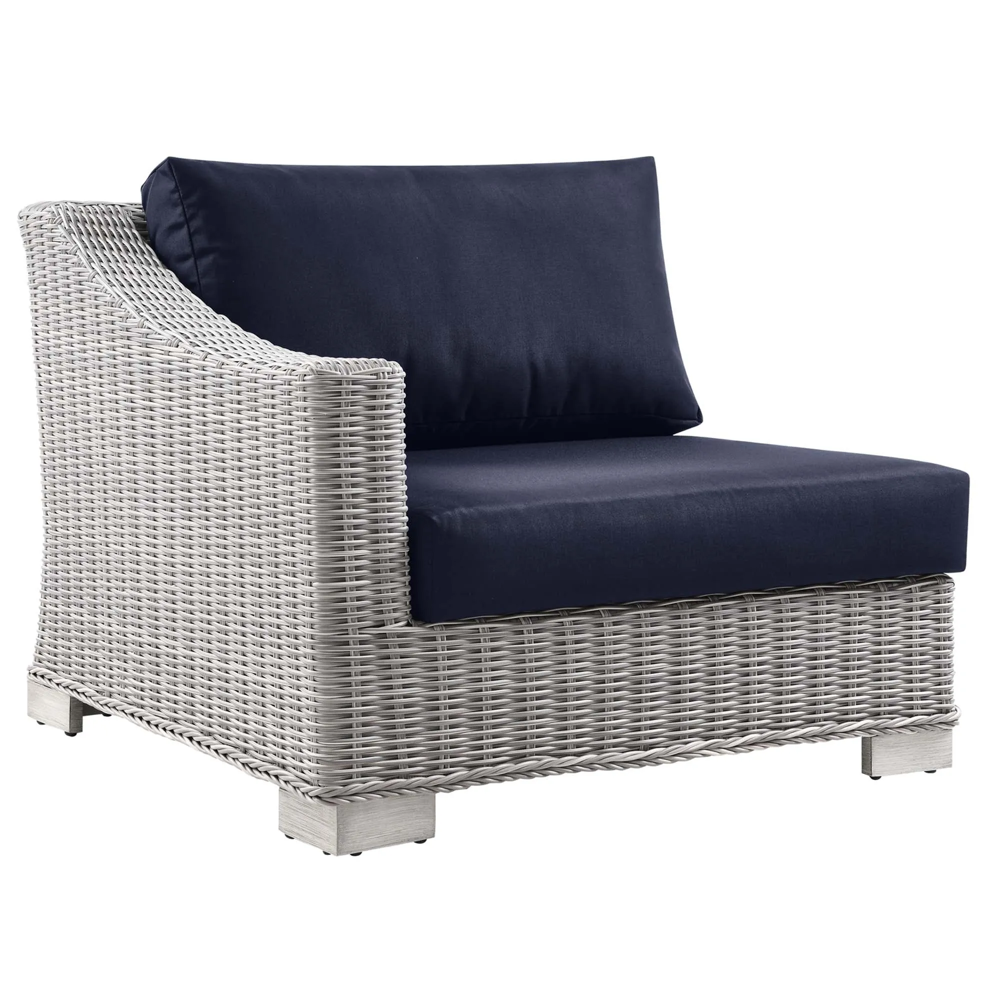 Conway Outdoor Patio Wicker Rattan Left-Arm Chair by Modway