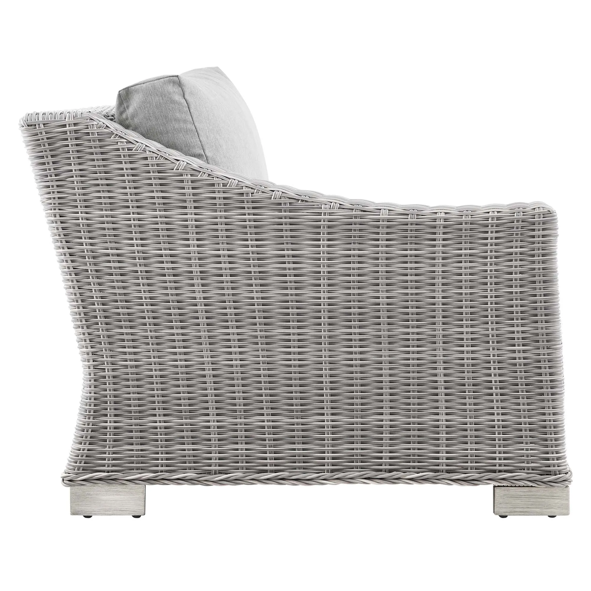 Conway Outdoor Patio Wicker Rattan Left-Arm Chair by Modway