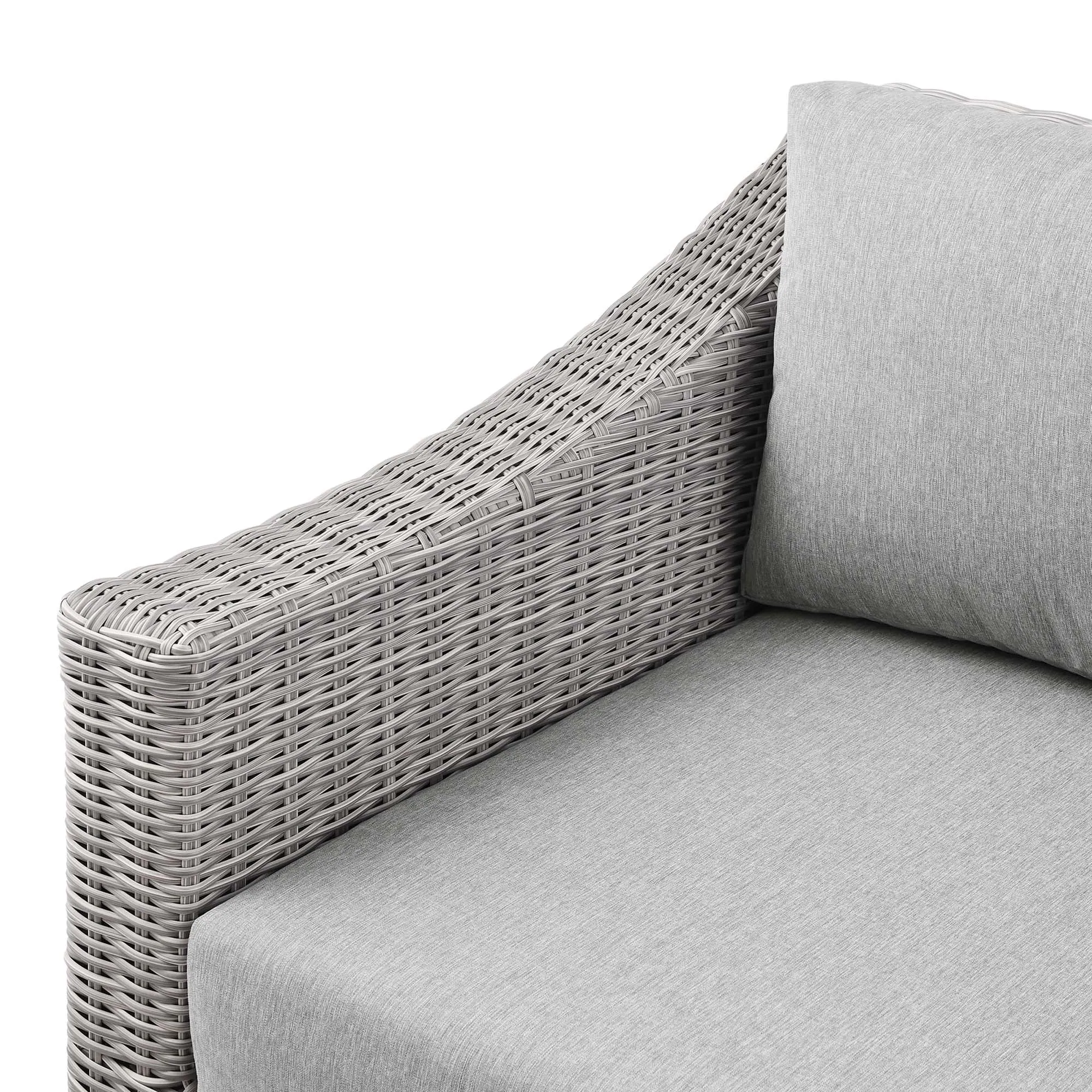 Conway Outdoor Patio Wicker Rattan Left-Arm Chair by Modway