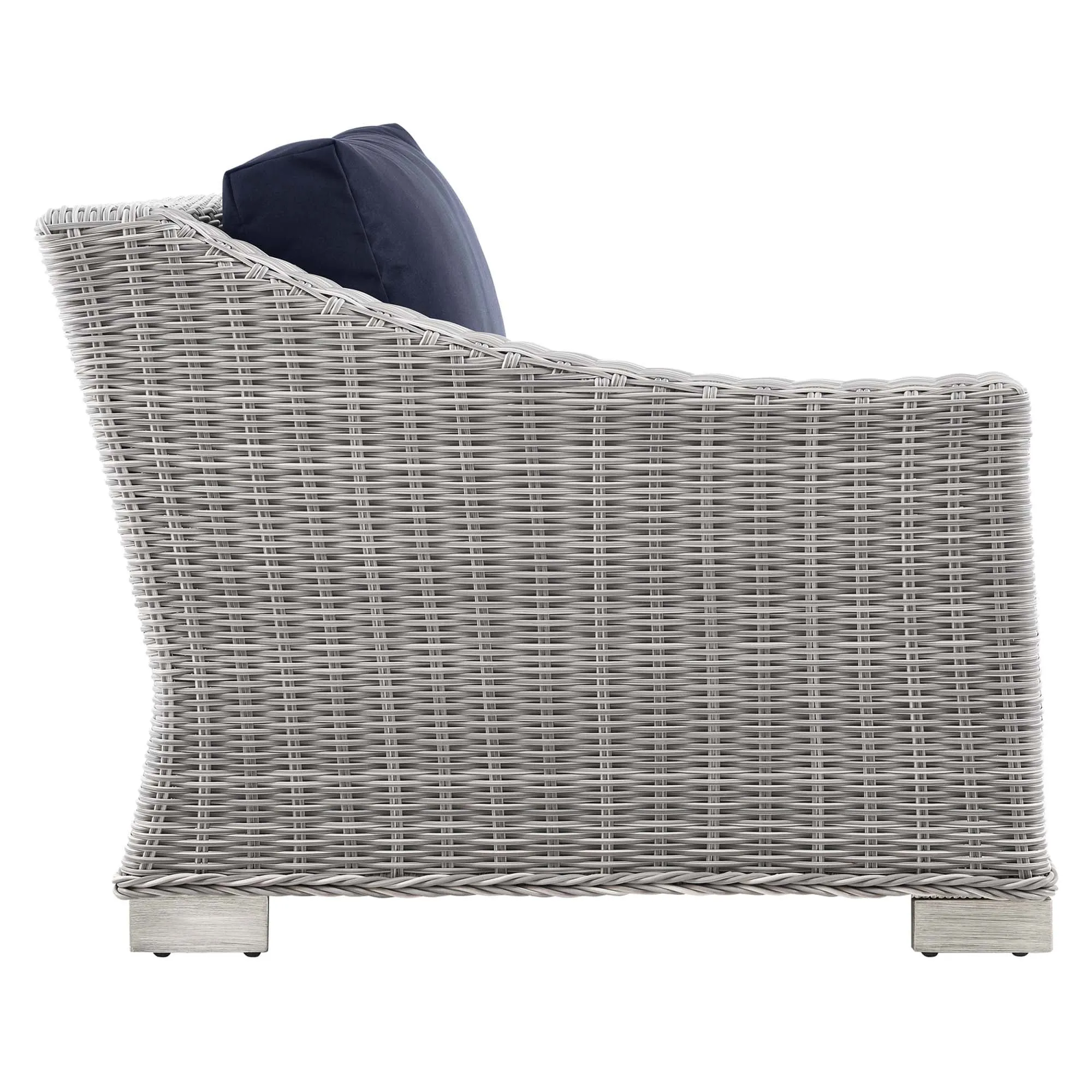 Conway Outdoor Patio Wicker Rattan Left-Arm Chair by Modway
