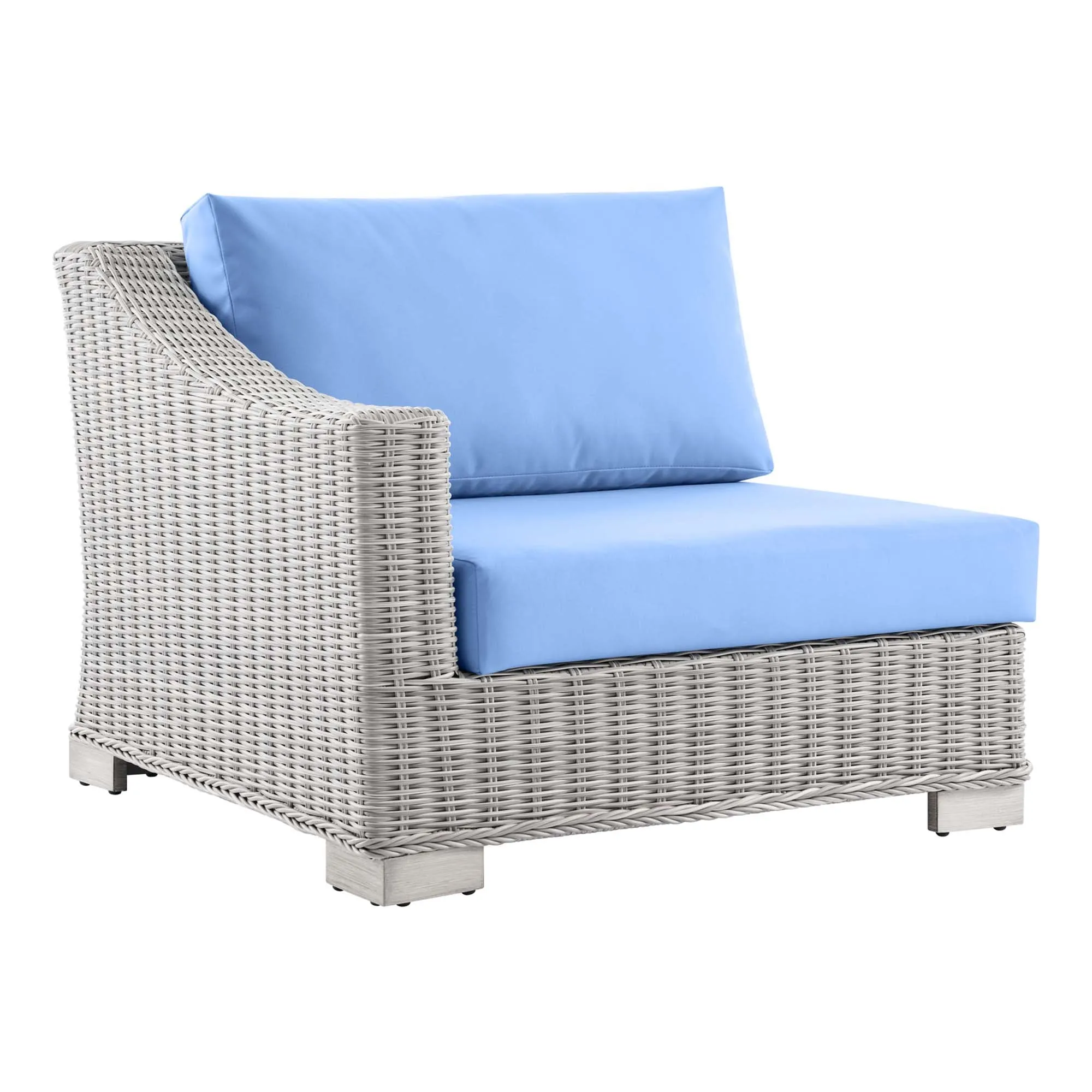 Conway Outdoor Patio Wicker Rattan Left-Arm Chair by Modway