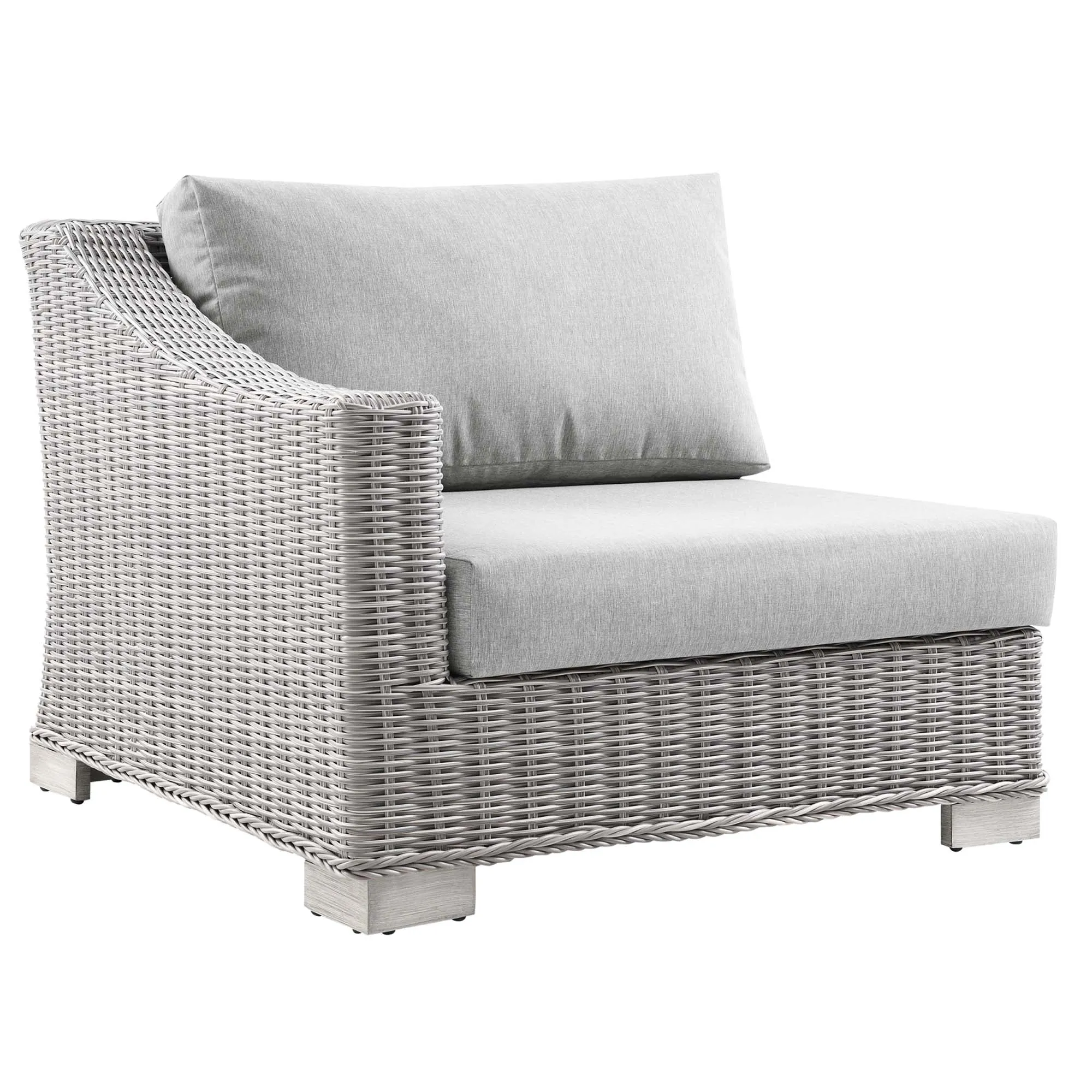 Conway Outdoor Patio Wicker Rattan Left-Arm Chair by Modway