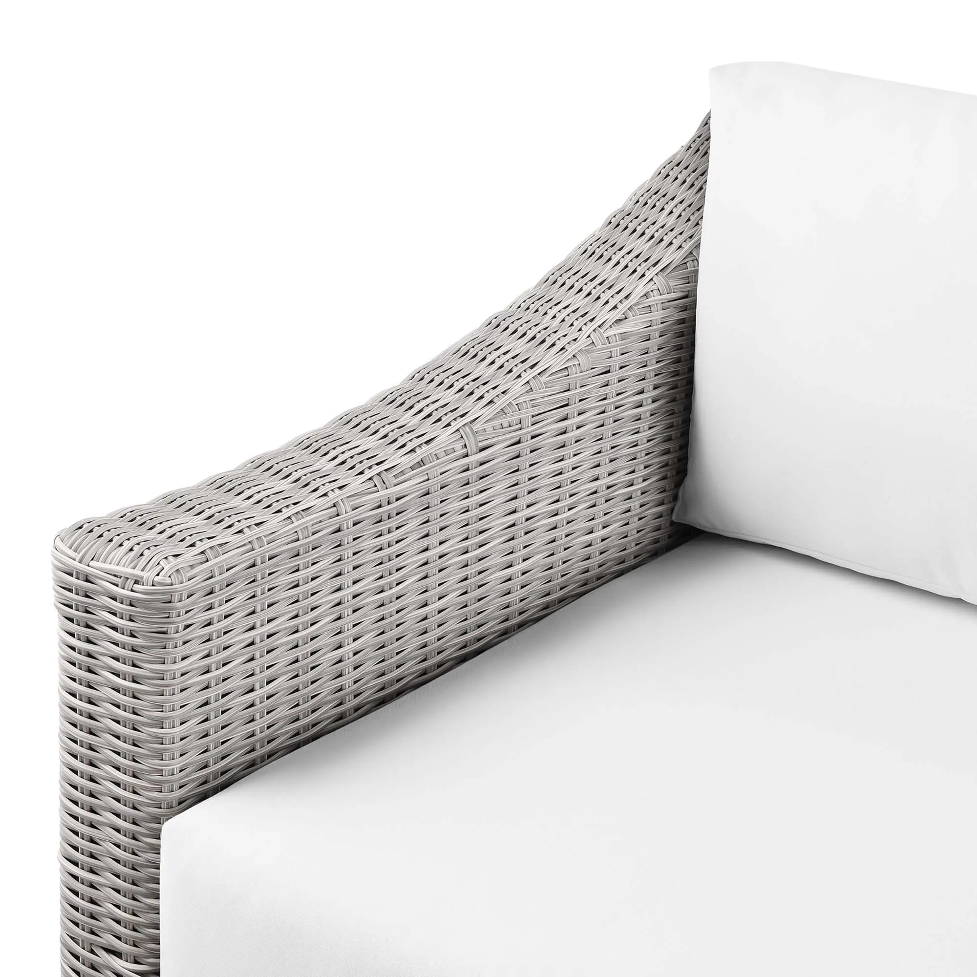 Conway Outdoor Patio Wicker Rattan Left-Arm Chair by Modway