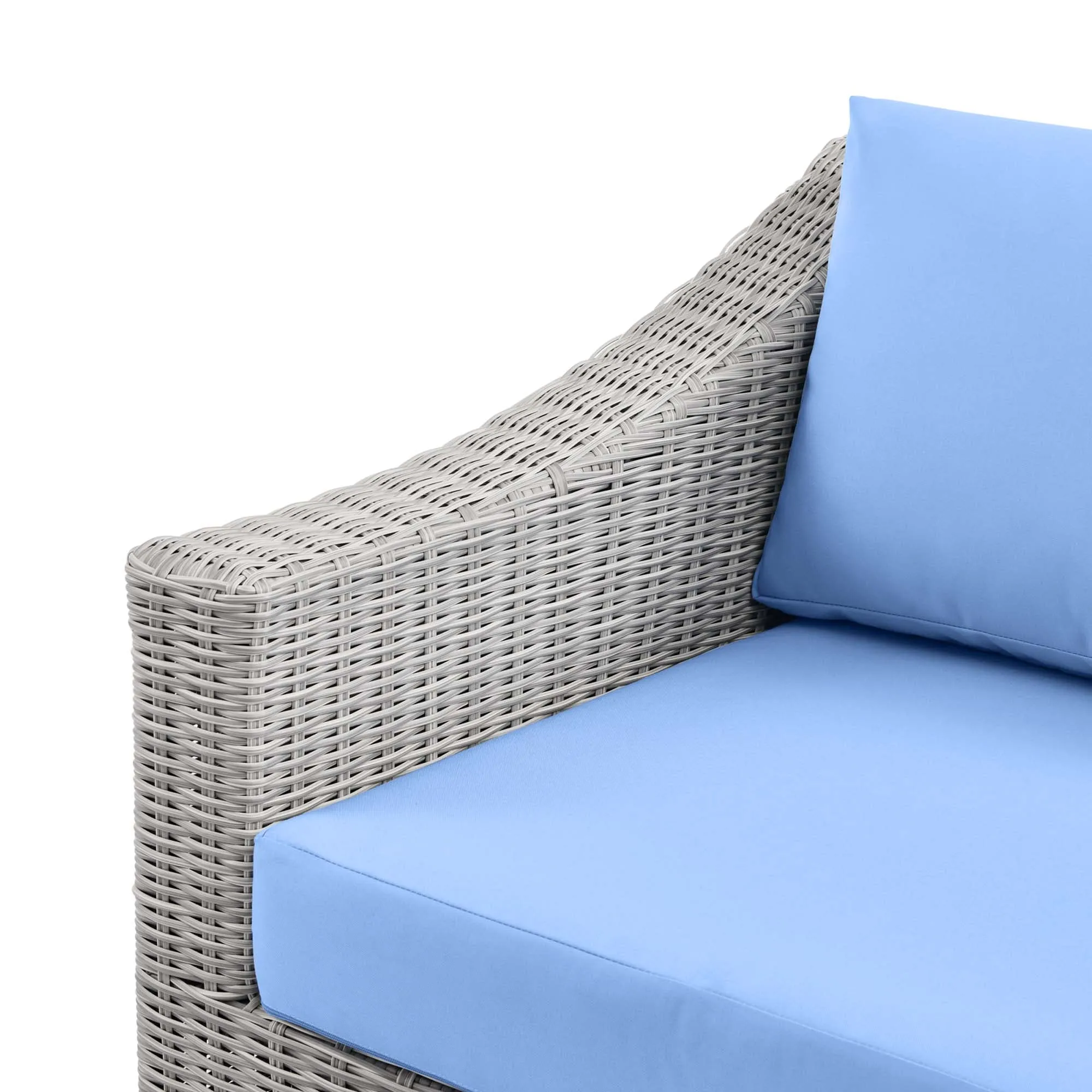 Conway Outdoor Patio Wicker Rattan Left-Arm Chair by Modway