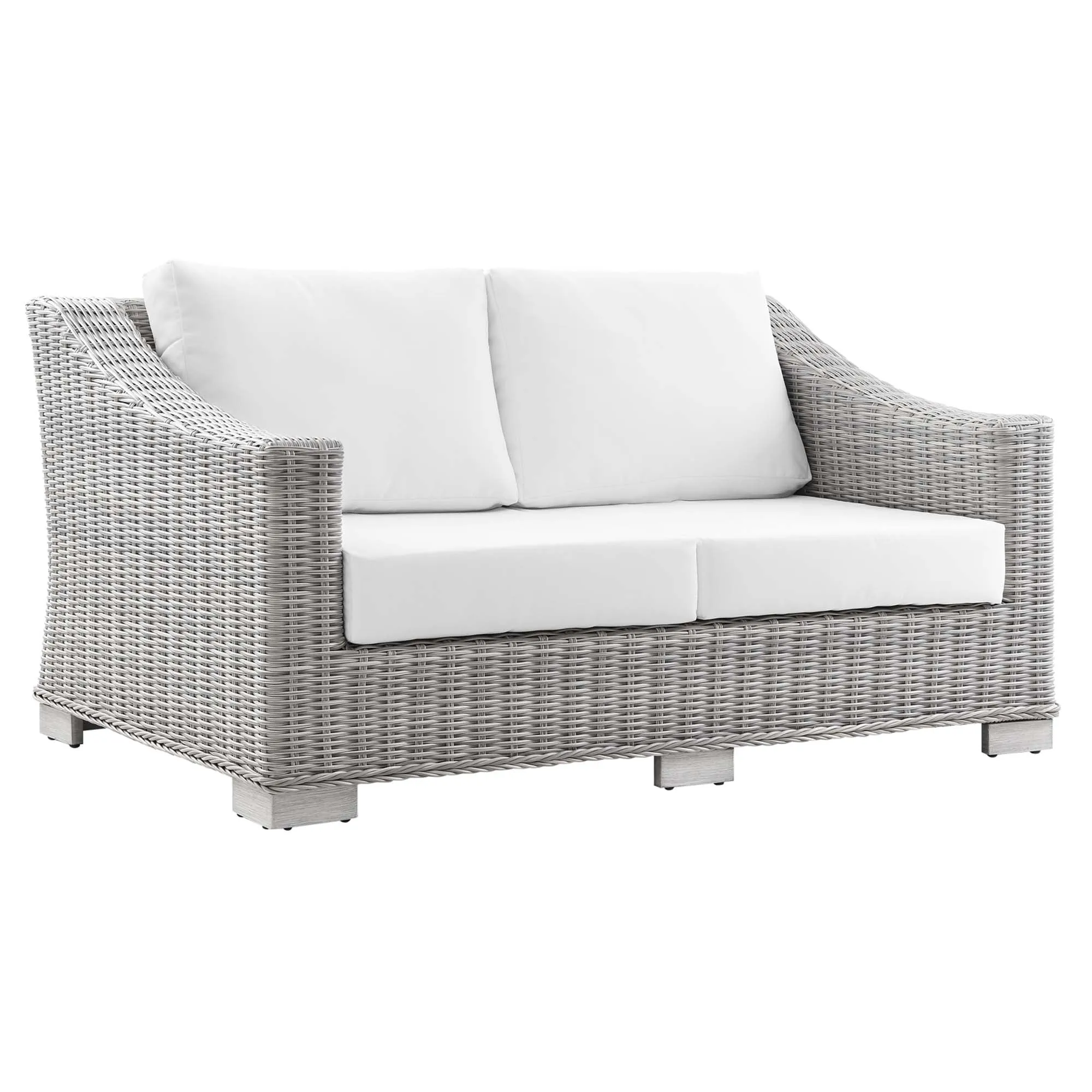 Conway Outdoor Patio Wicker Rattan Loveseat by Modway
