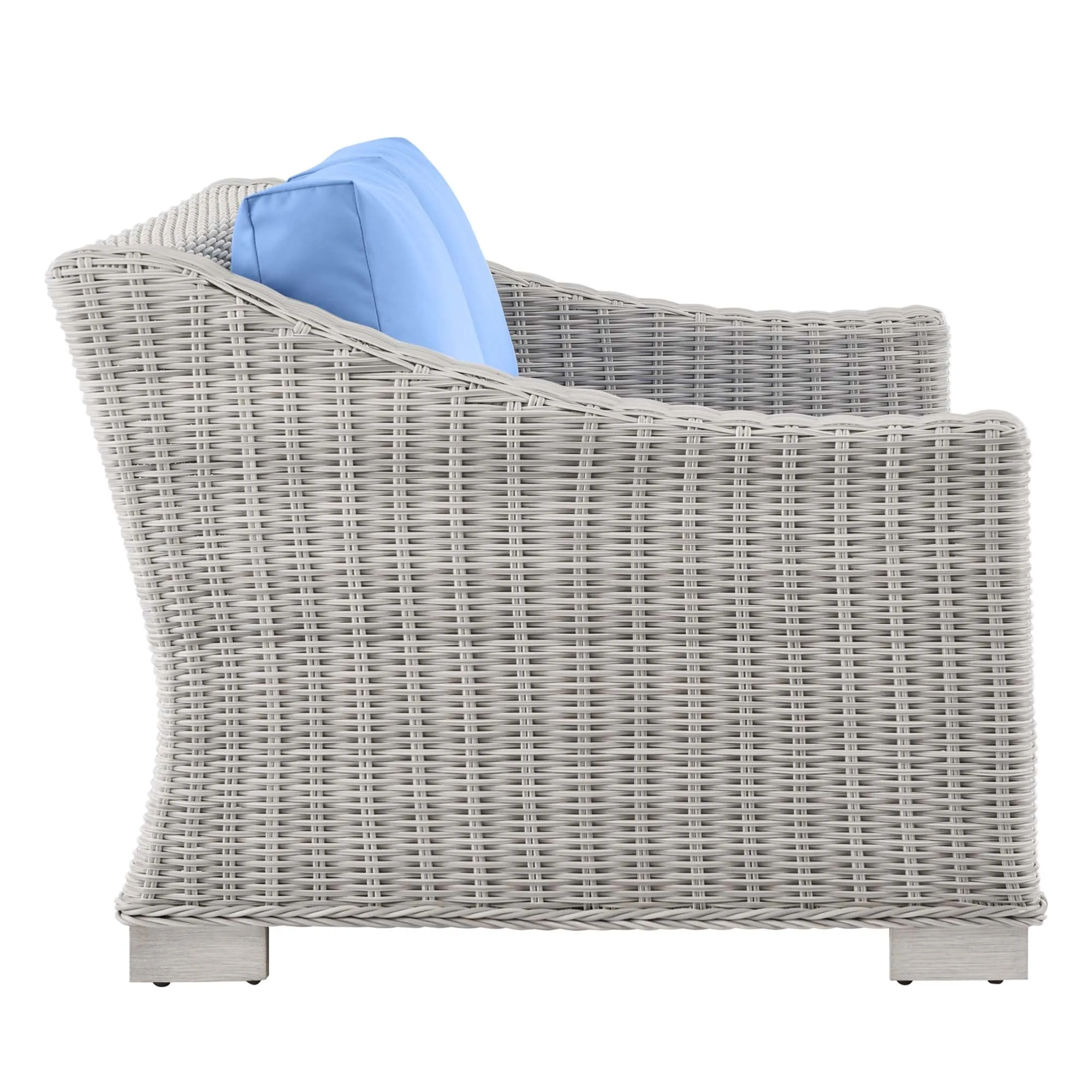 Conway Outdoor Patio Wicker Rattan Loveseat by Modway