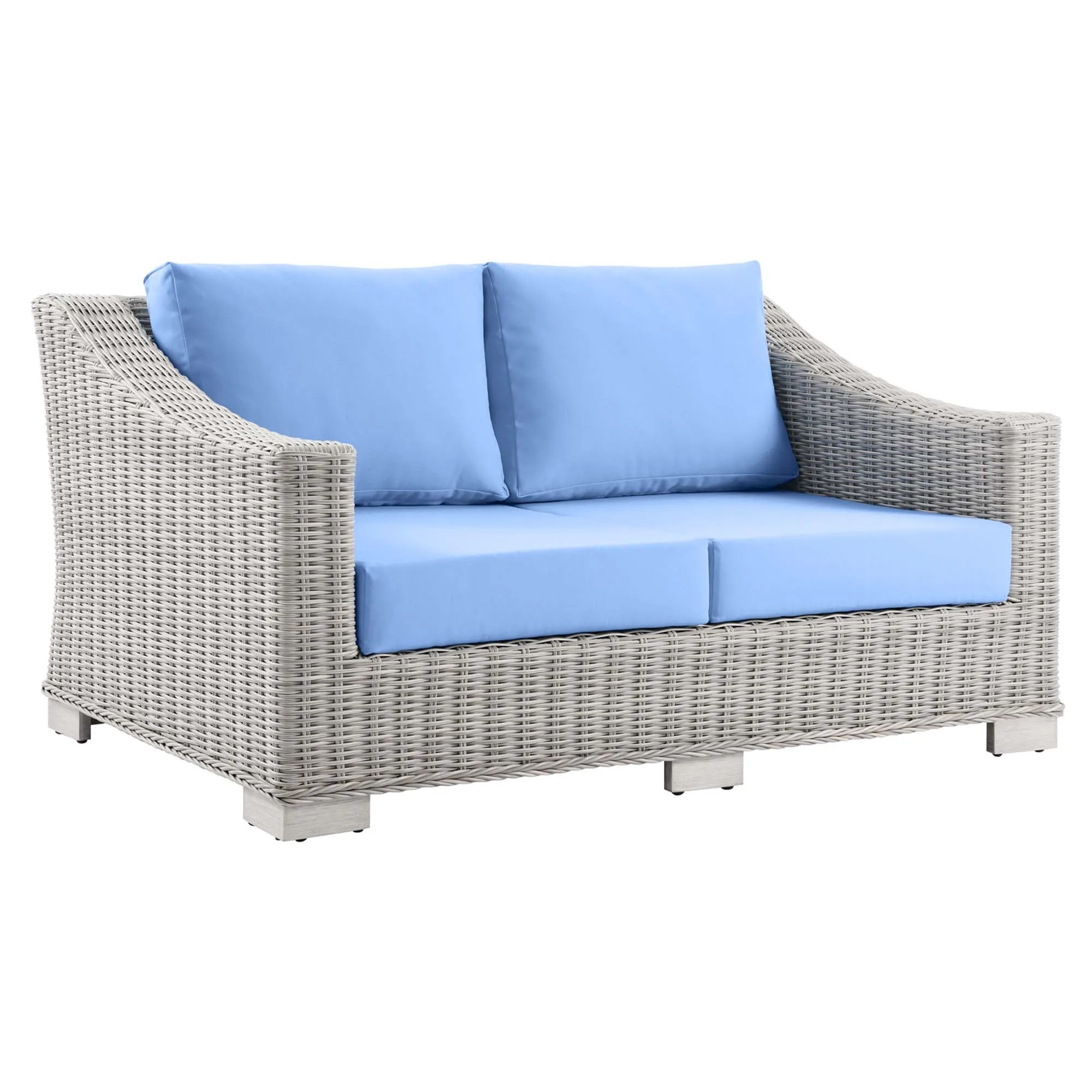 Conway Outdoor Patio Wicker Rattan Loveseat by Modway