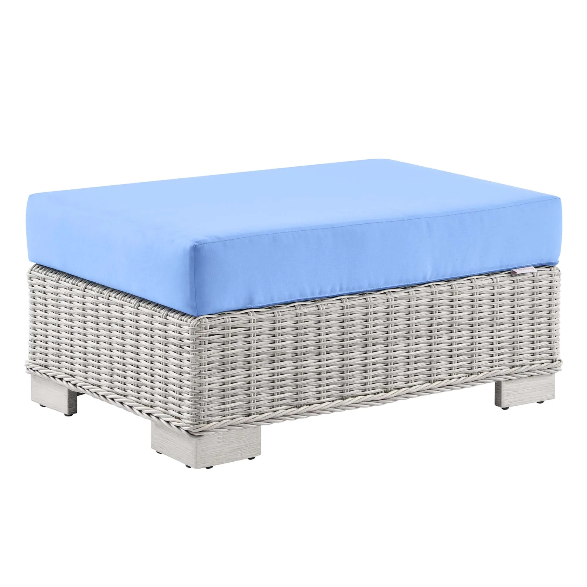 Conway Outdoor Patio Wicker Rattan Ottoman by Modway