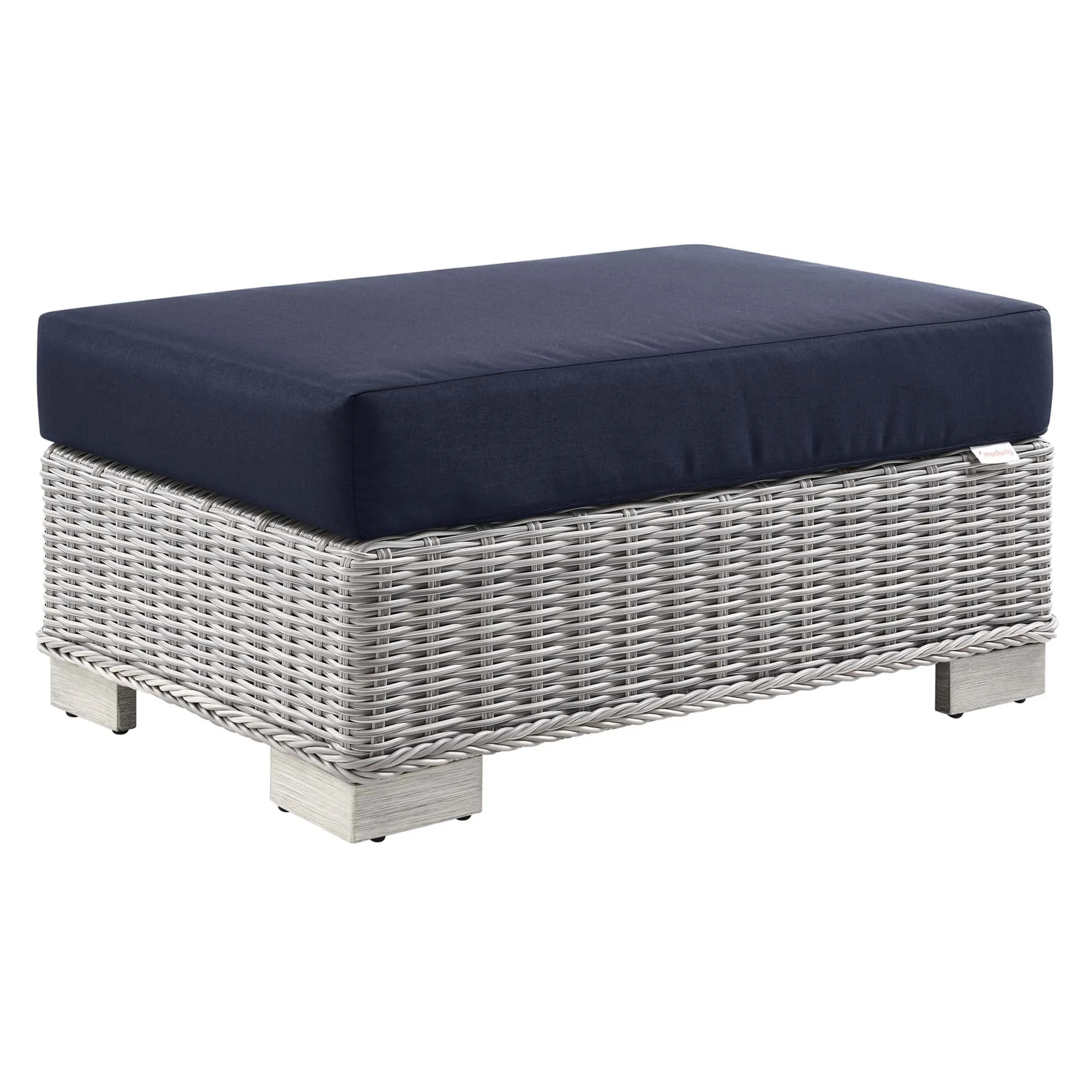 Conway Outdoor Patio Wicker Rattan Ottoman by Modway