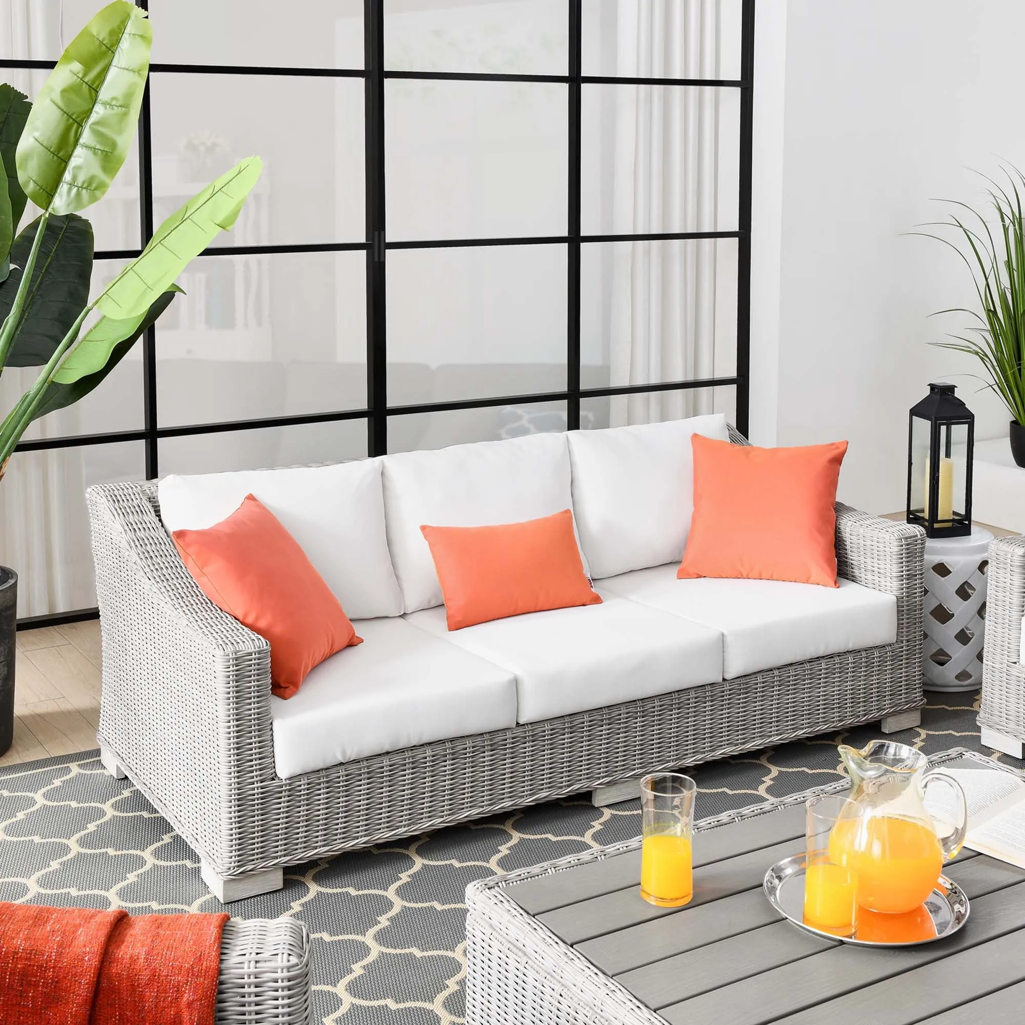 Conway Outdoor Patio Wicker Rattan Sofa by Modway