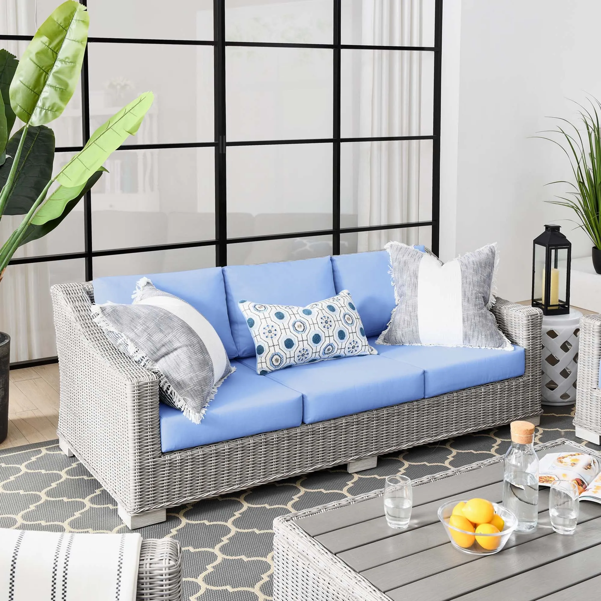 Conway Outdoor Patio Wicker Rattan Sofa by Modway