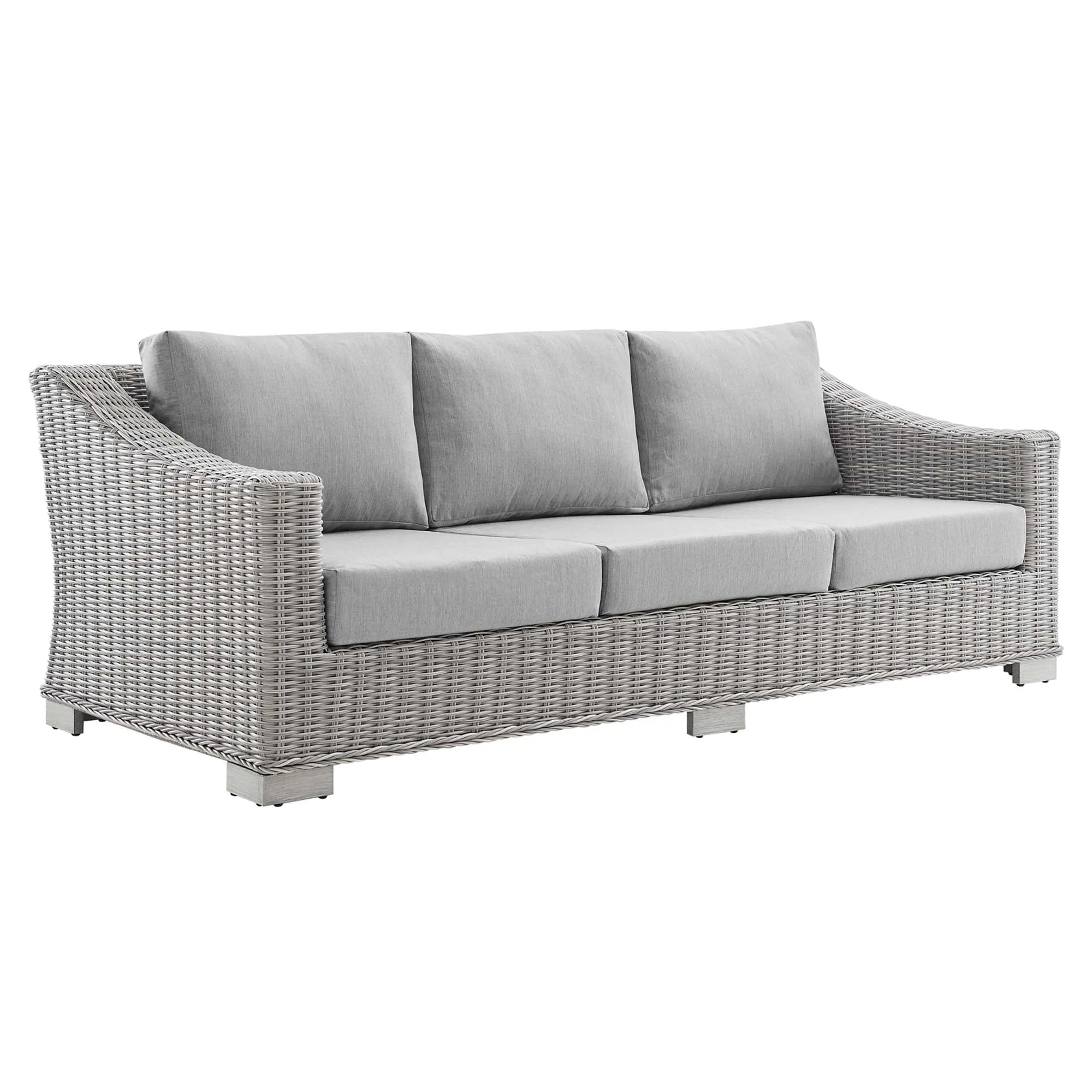 Conway Sunbrella® Outdoor Patio Wicker Rattan 4-Piece Furniture Set by Modway