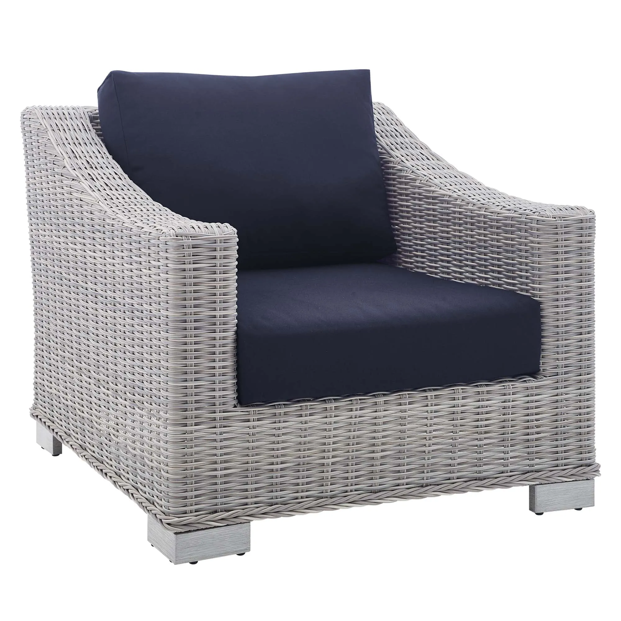 Conway Sunbrella® Outdoor Patio Wicker Rattan 4-Piece Furniture Set by Modway